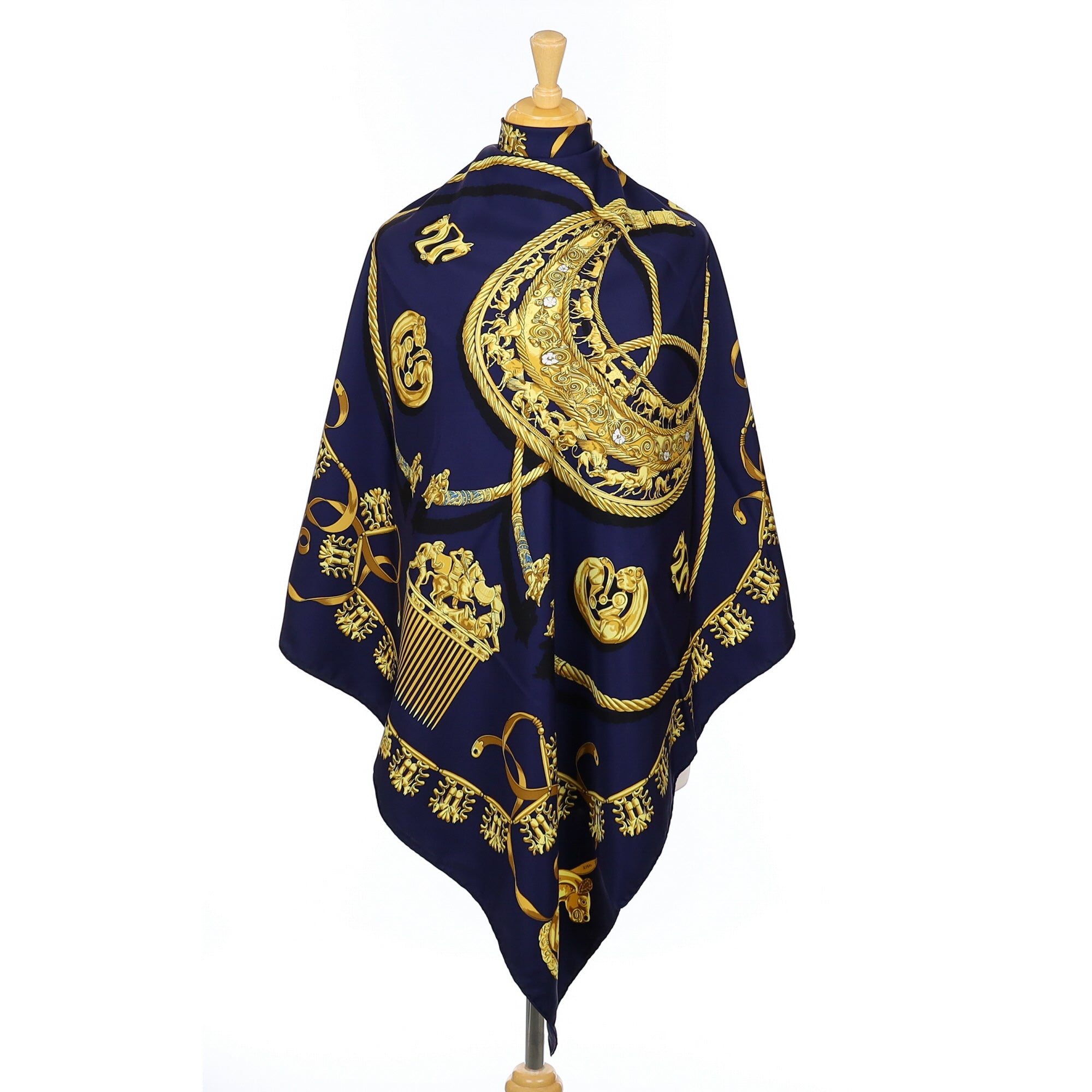 Hermès Les Cavaliers D’Or Silk Scarf