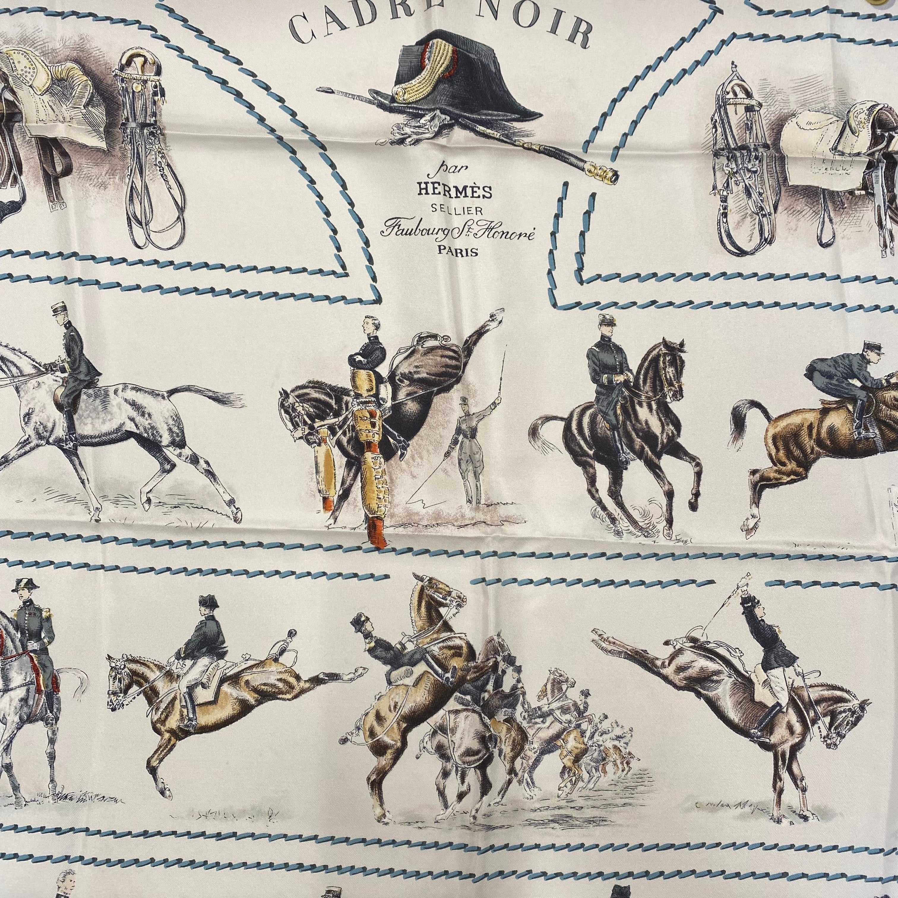 Hermès Cadre Noir Silk Scarf Rare