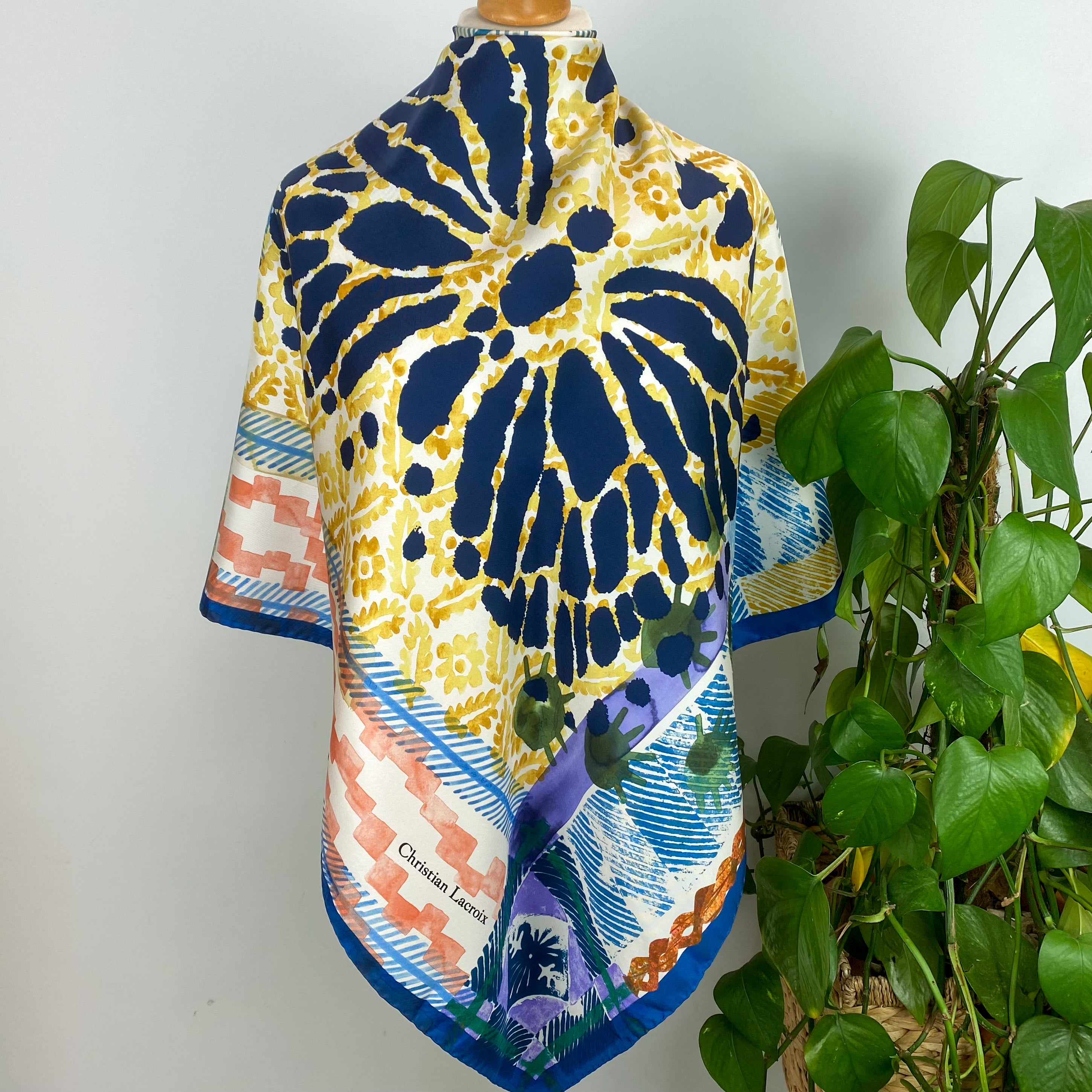 Brand New Christian Lacroix Butterfly Silk Scarf