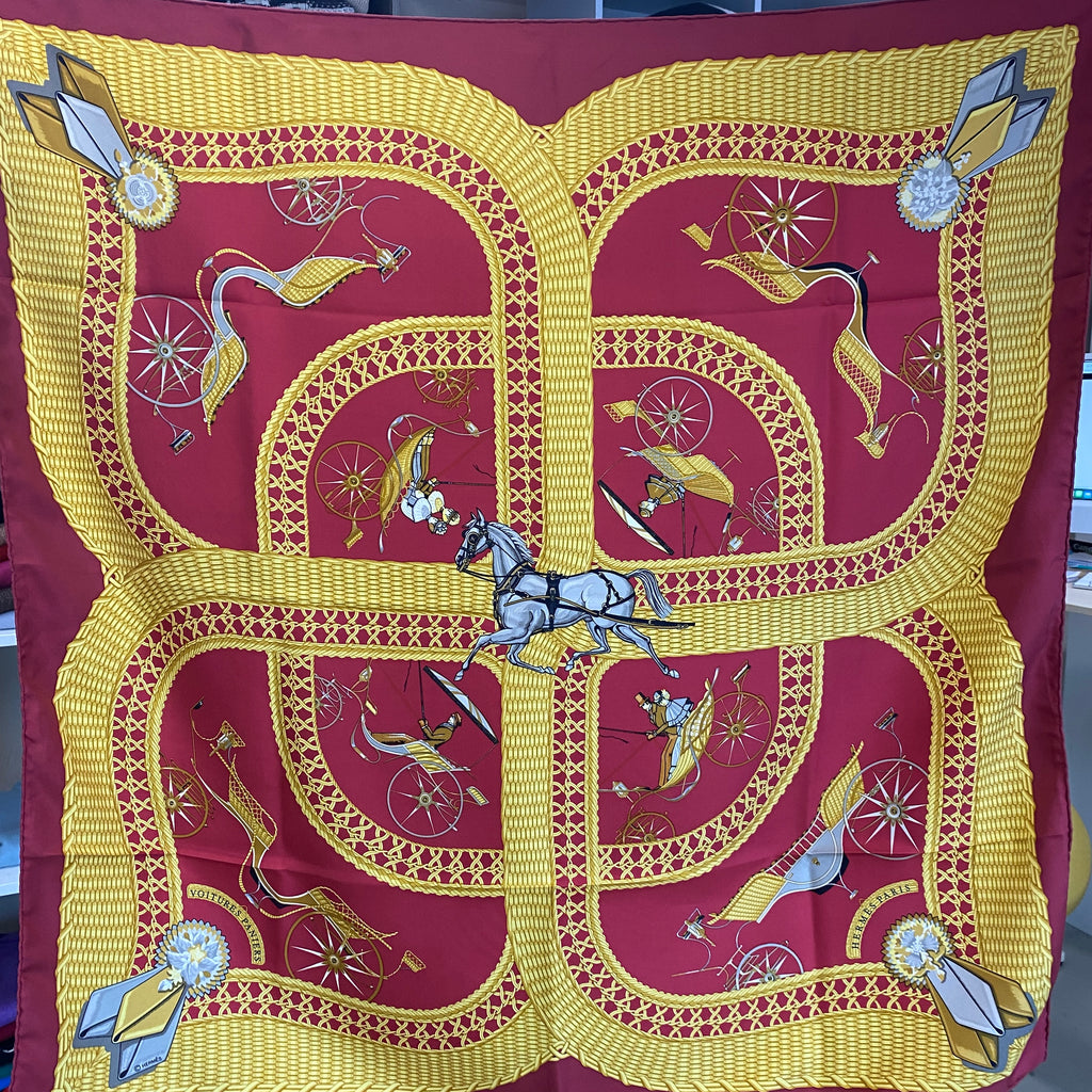 Hermès Voitures Paniers Silk Scarf