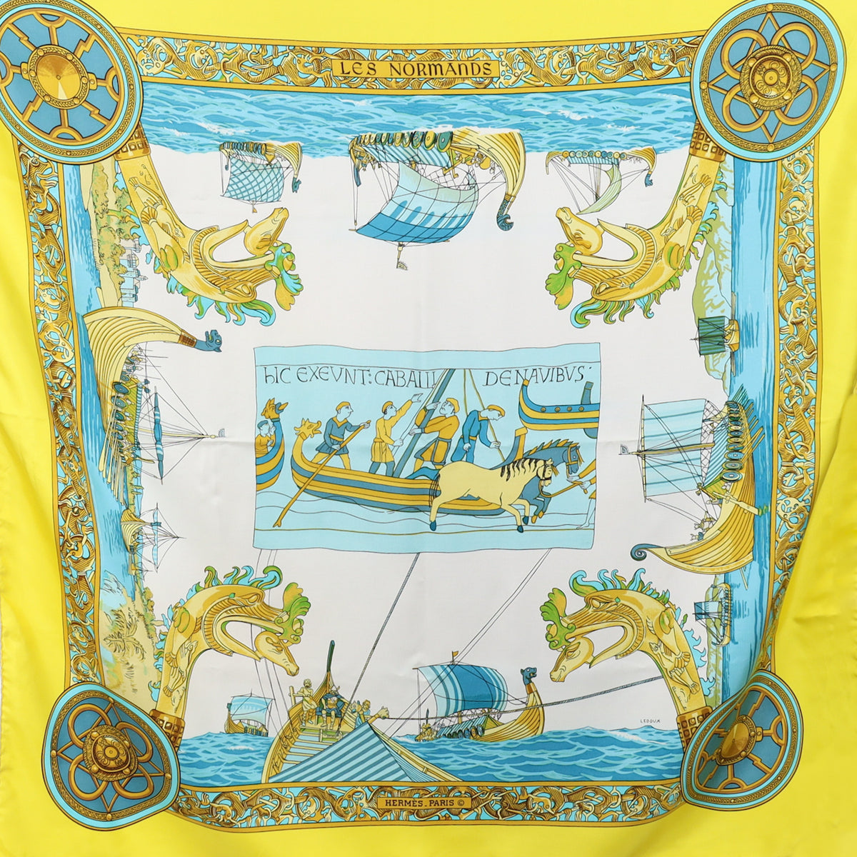 Hermès Les Normands Silk Scarf