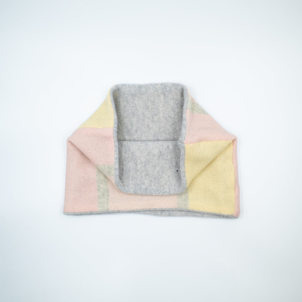 Pastel Pink and Grey Stripe Neck Warmer