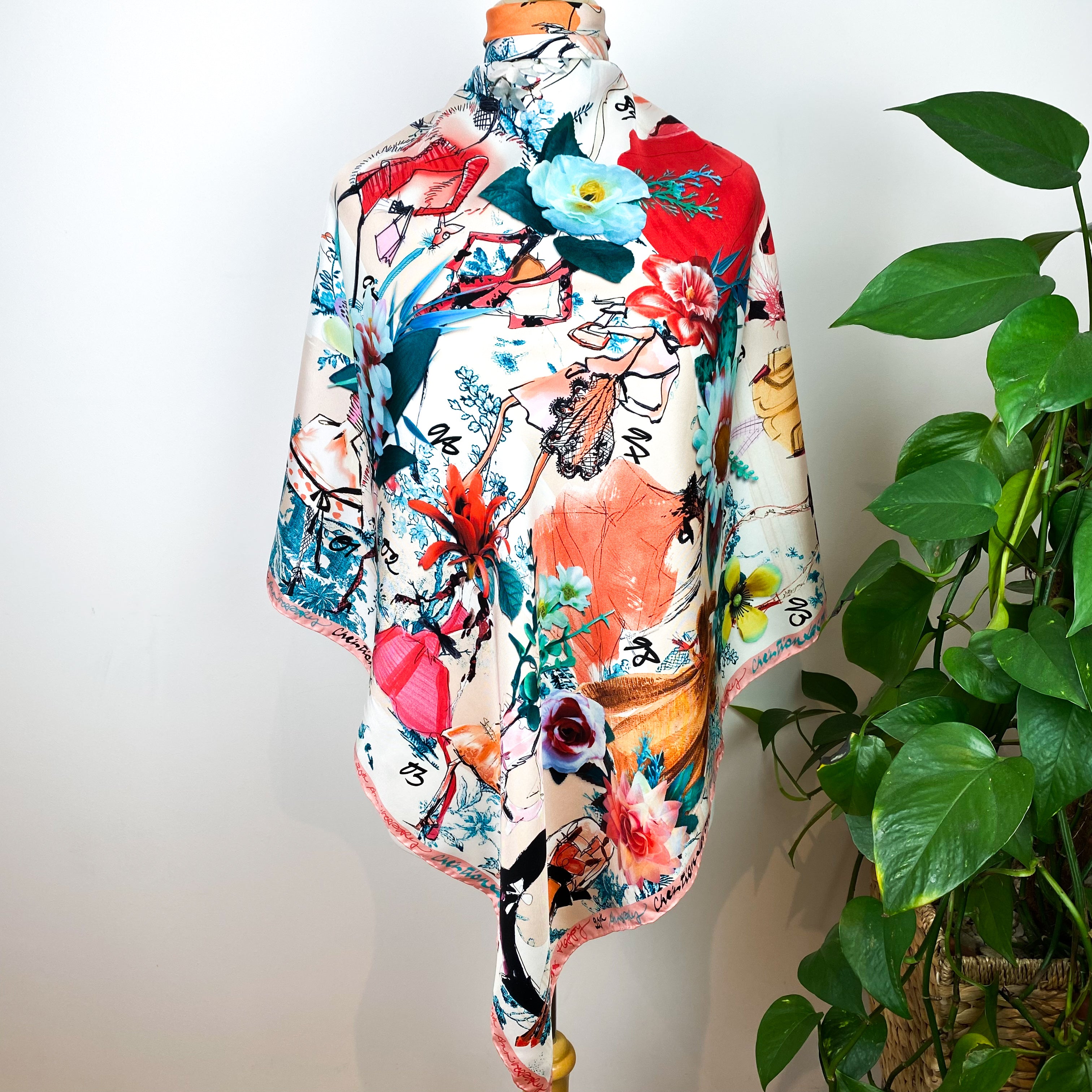 Immaculate Christian Lacroix Designer Silk Scarf