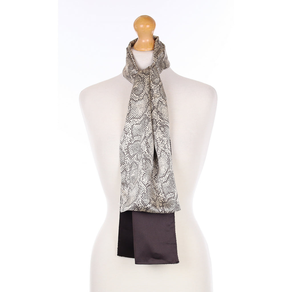 Brand New Jaeger Snake Pattern Double Layered Silk Scarf