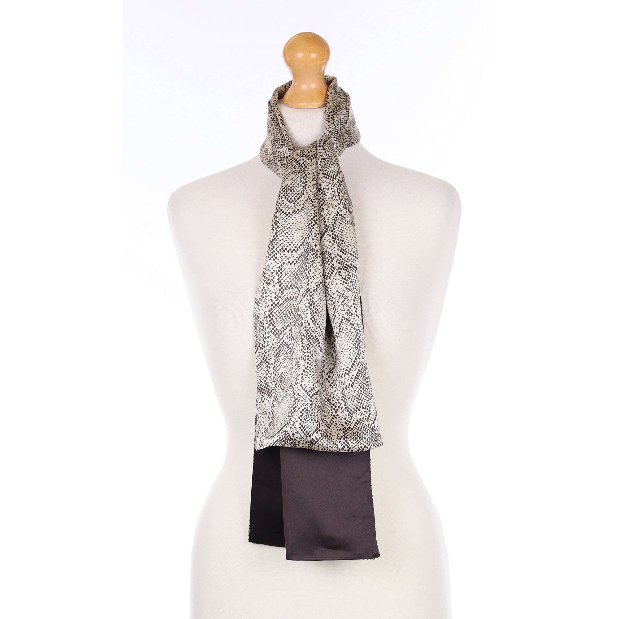 Brand New Jaeger Snake Pattern Double Layered Silk Scarf