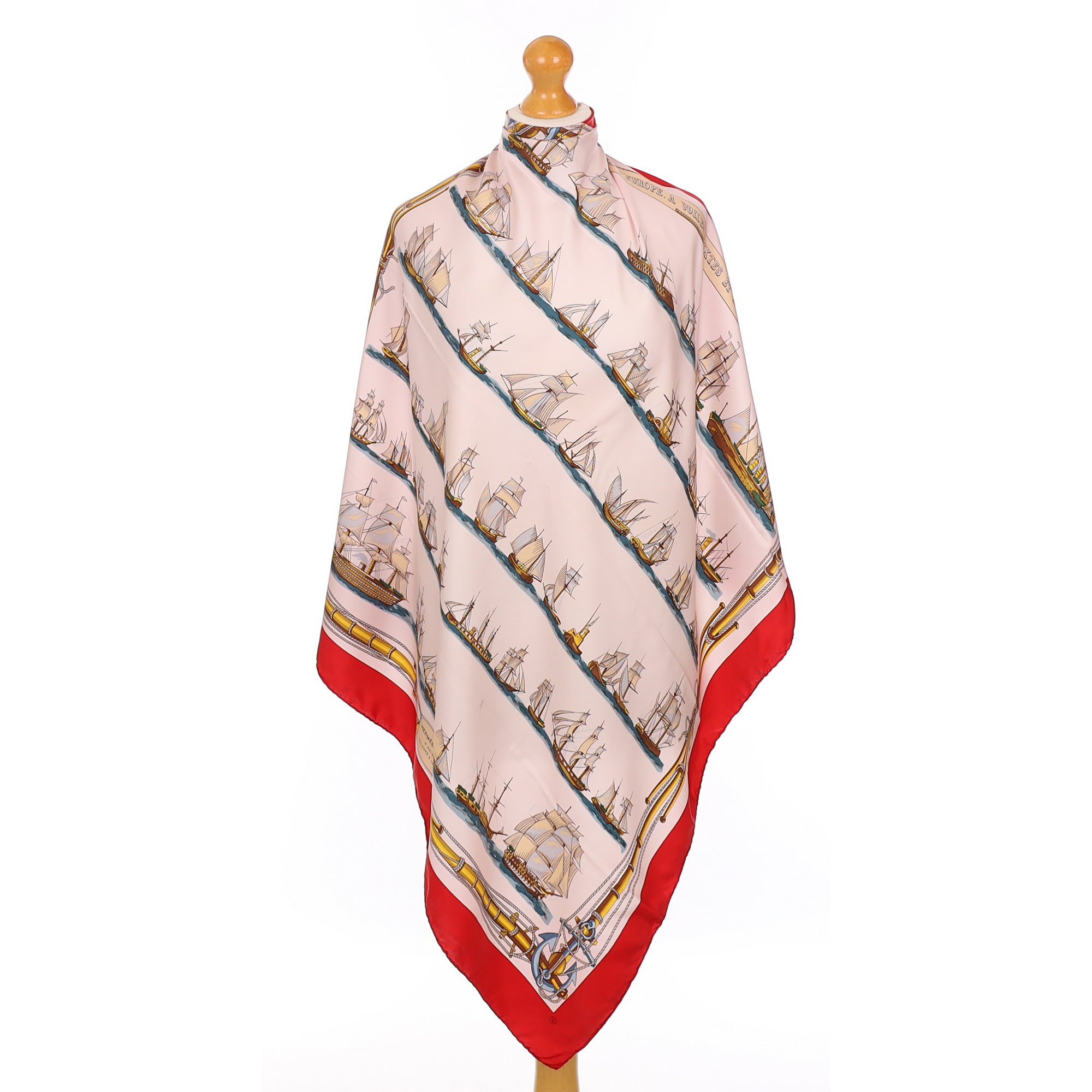 Hermès Navires D’Europe Vintage Silk Scarf Quite Rare