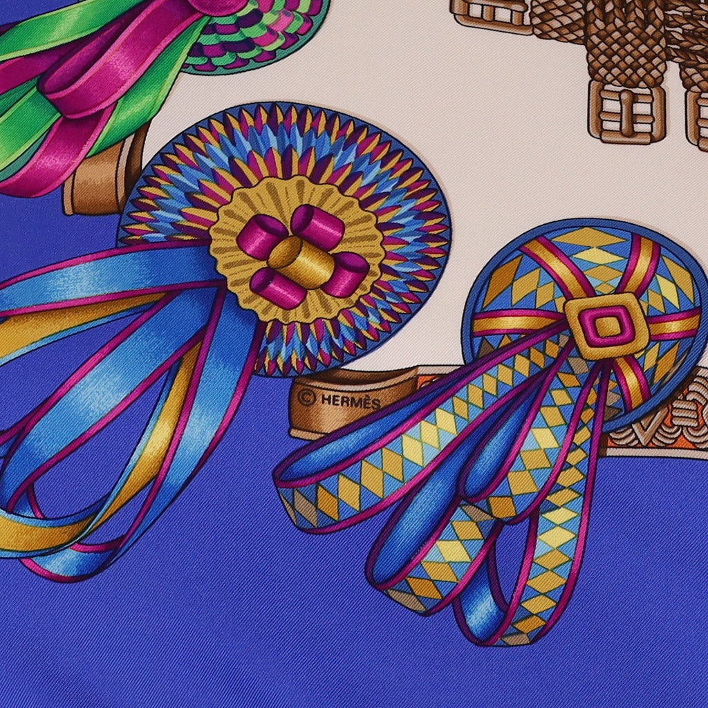 Quite Rare Hermès Les Rubans Du Cheval Silk Scarf