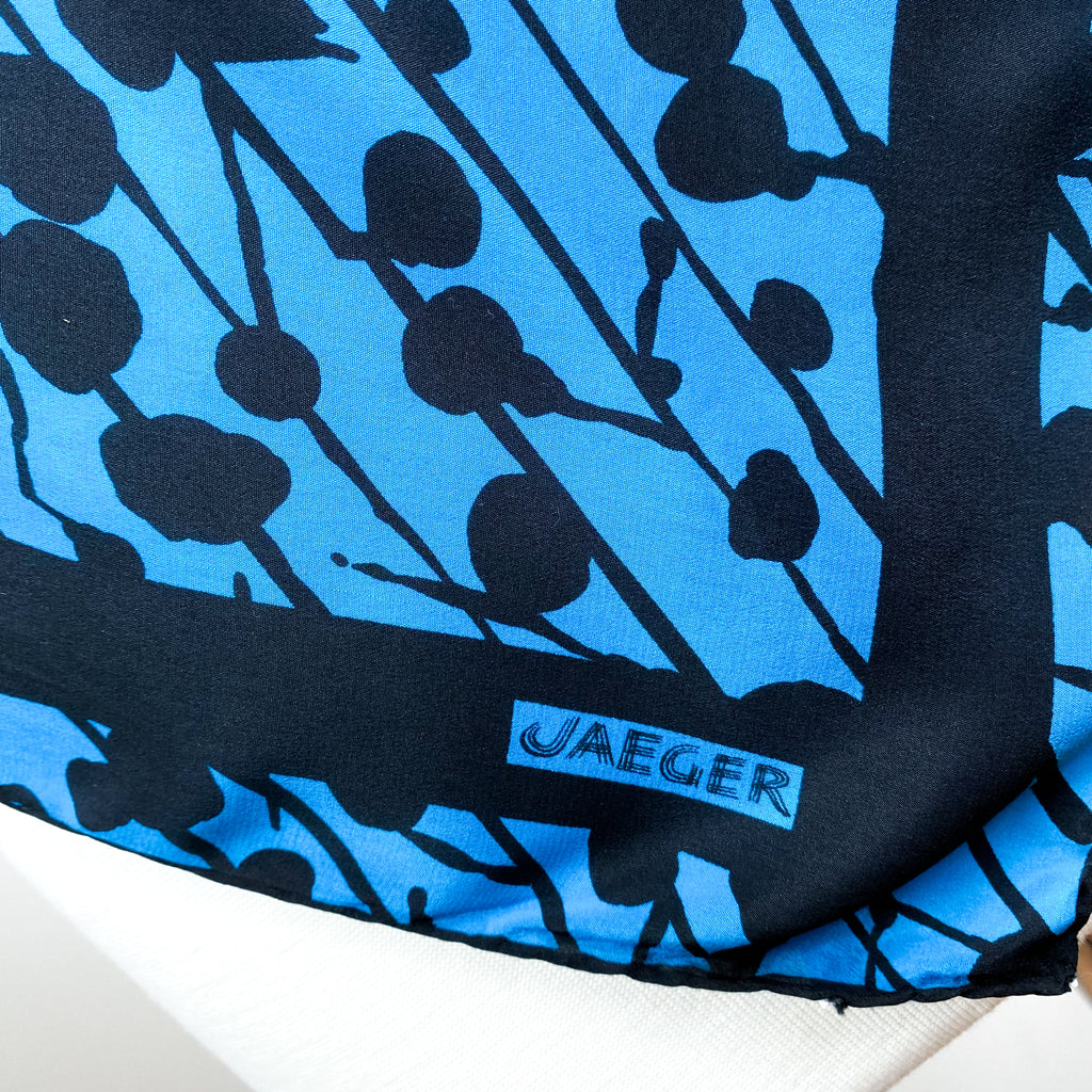 1980s Jaeger Vintage Italian Silk Scarf