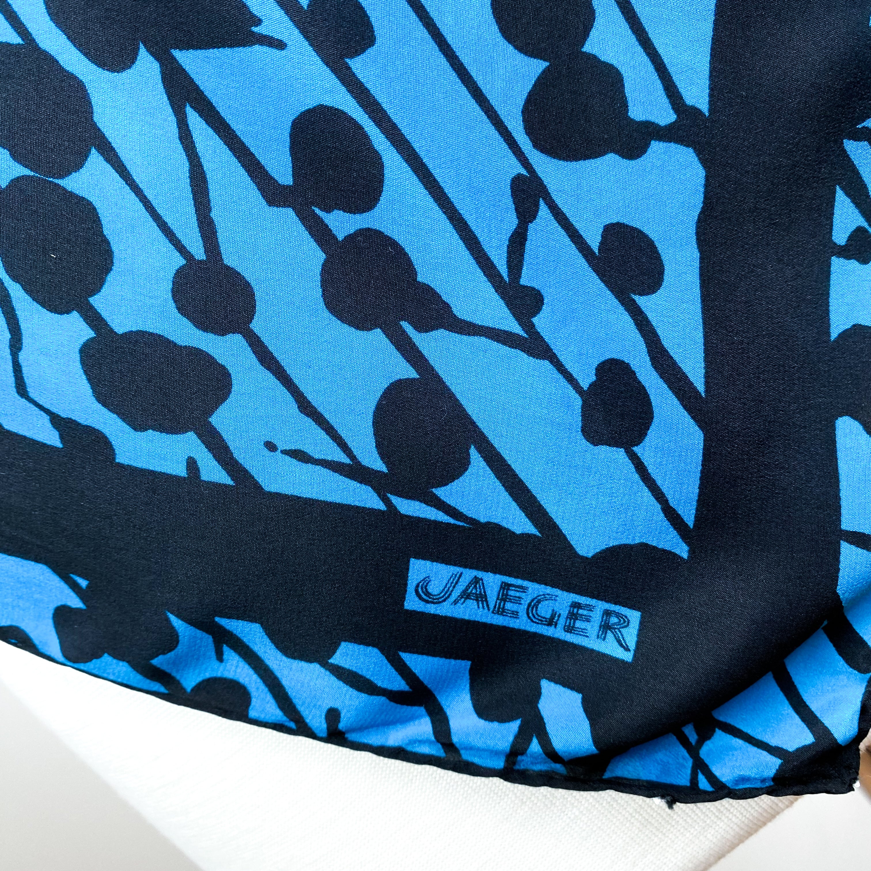 1980s Jaeger Vintage Italian Silk Scarf