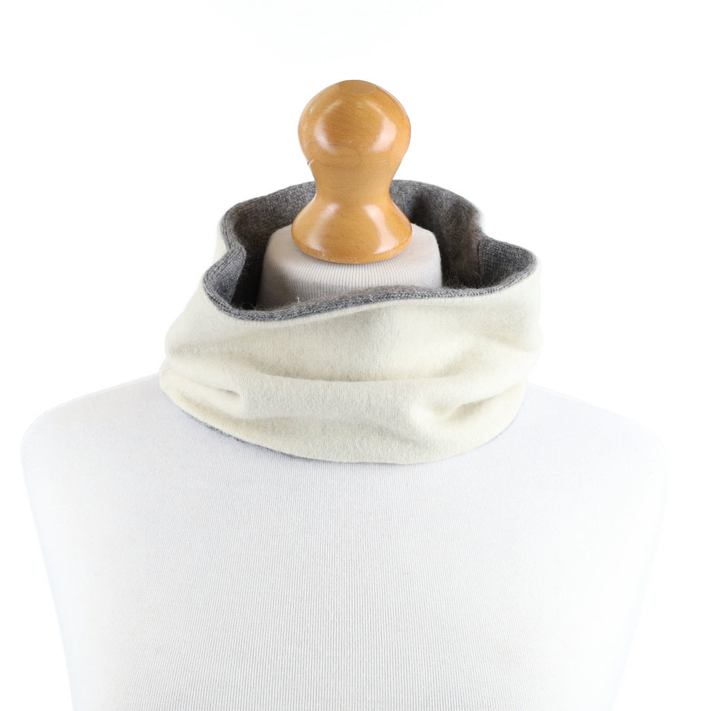 Slate Grey and Cream Neck Warmer
