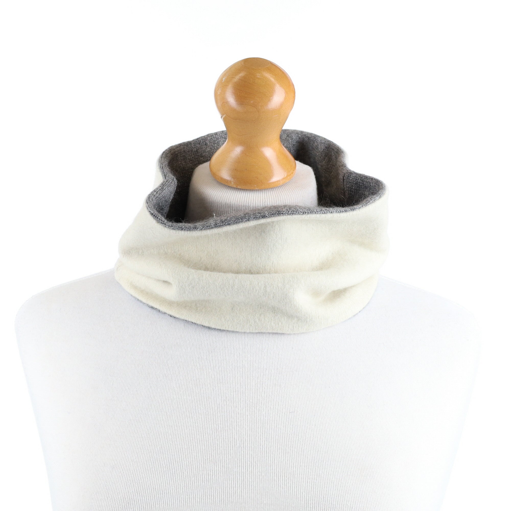 Slate Grey and Cream Neck Warmer