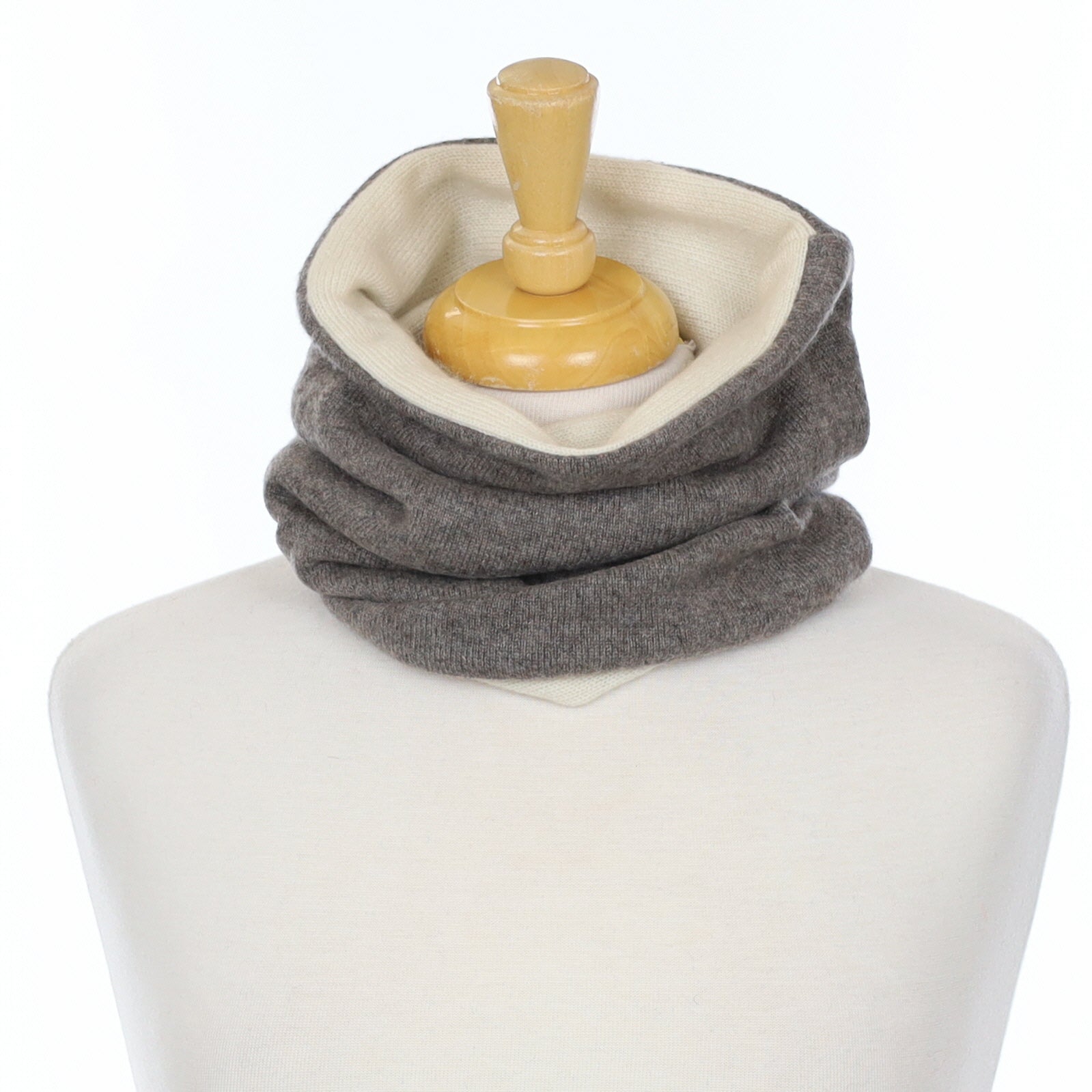 Men’s Mocha Brown and Oatmeal Luxury Double Layered Snood
