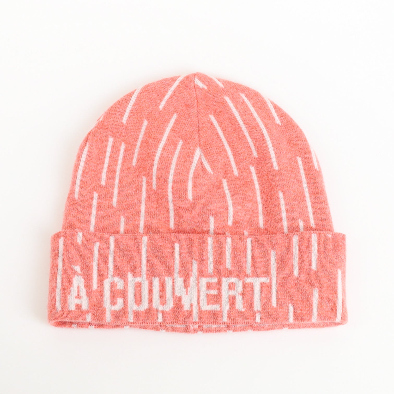 New Scottish Designer Coral Orange Beanie Hat One Size
