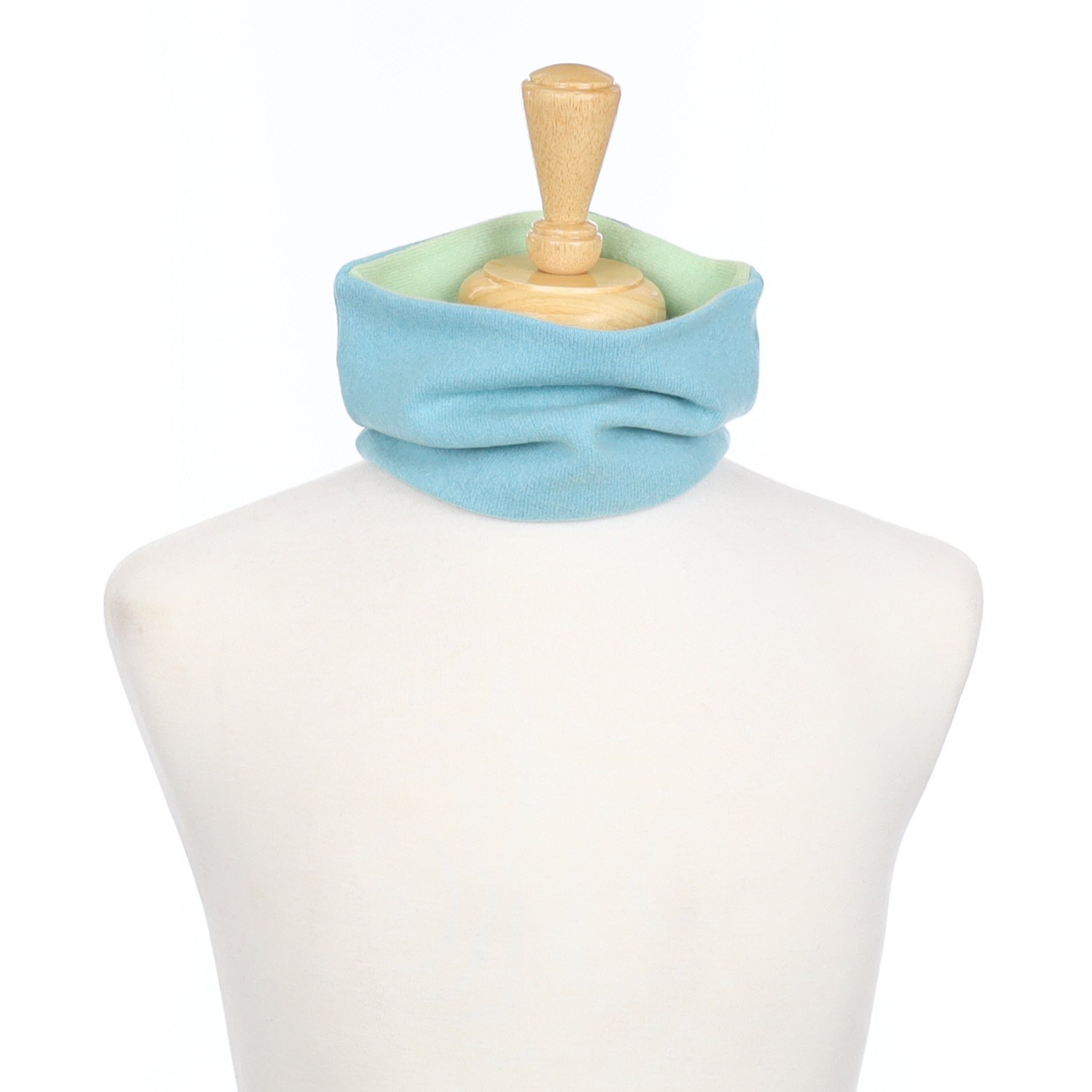 Aqua and Celery Green Neck Warmer