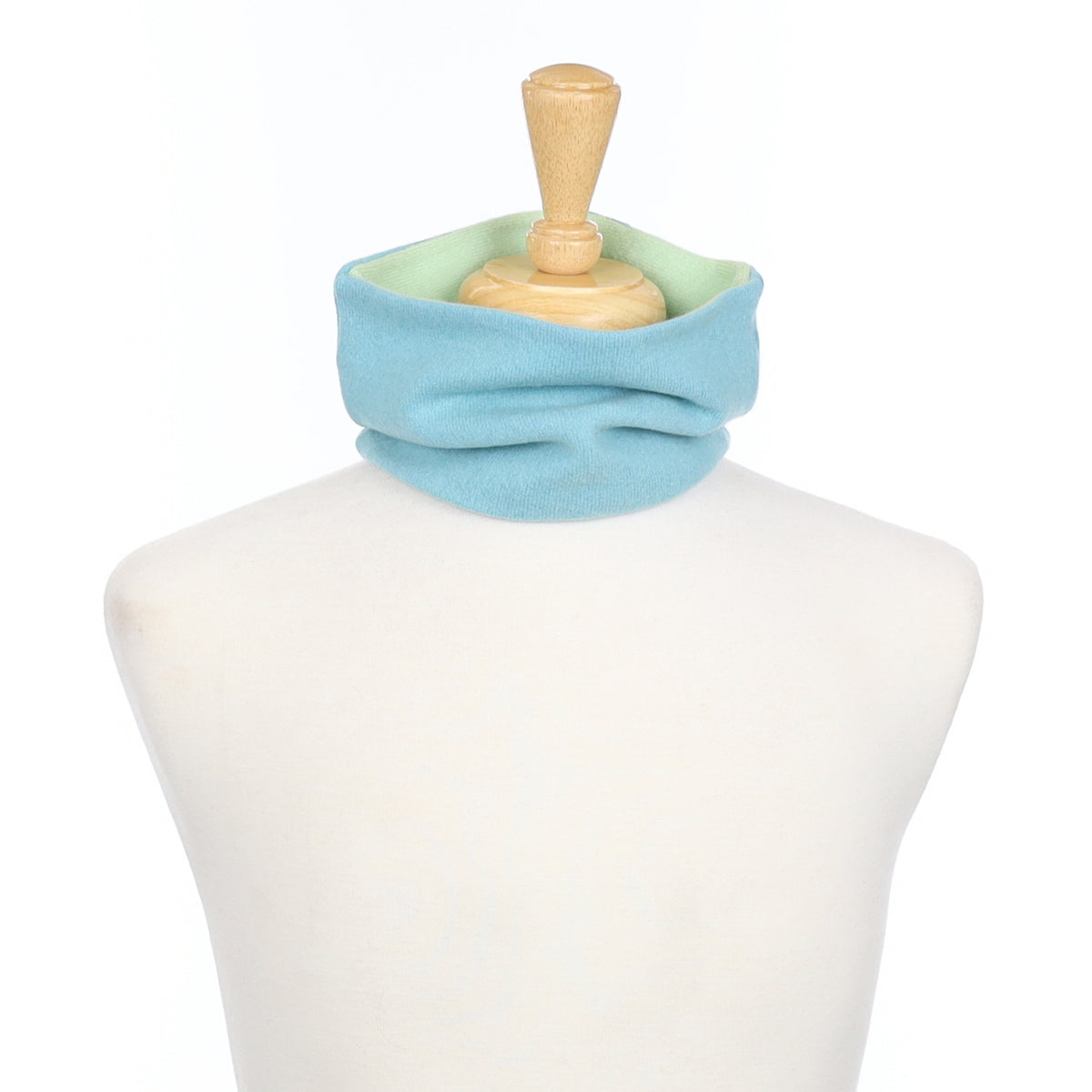Aqua and Celery Green Neck Warmer