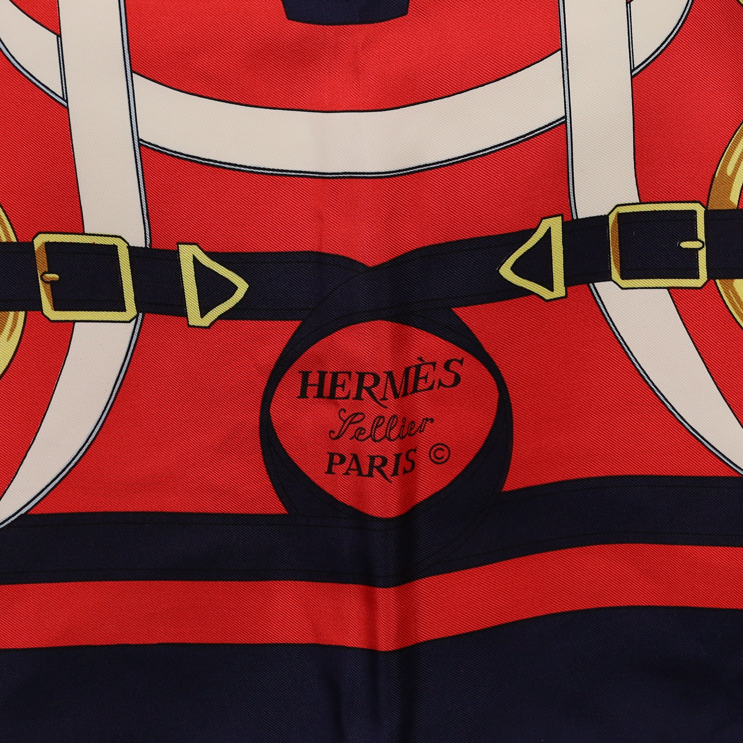 Brand New Boxed Hermès Eperon D’or Silk Scarf