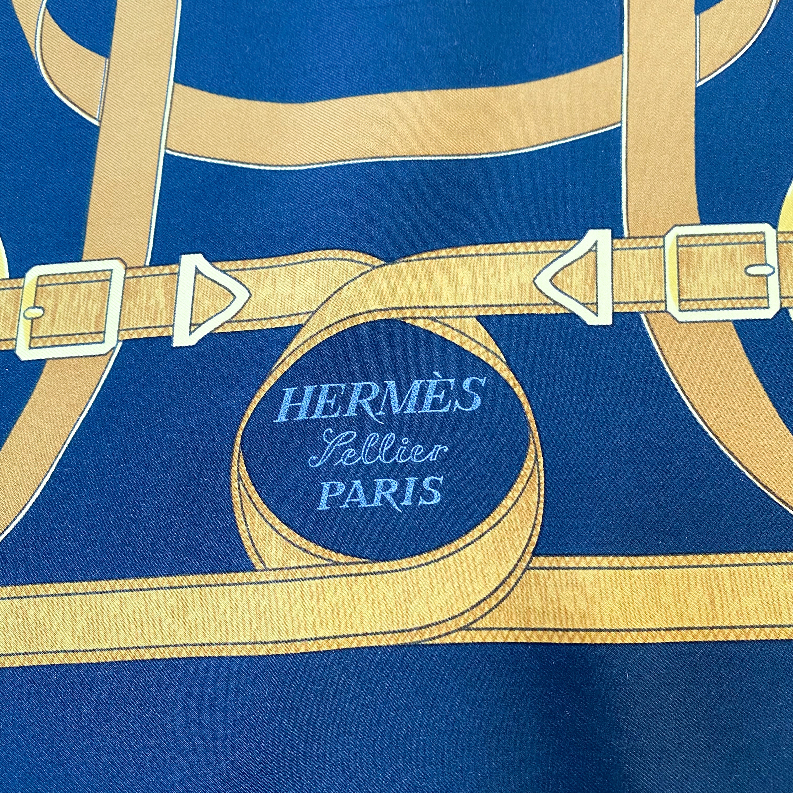 Boxed Eperon D’Or Hermés Silk Scarf