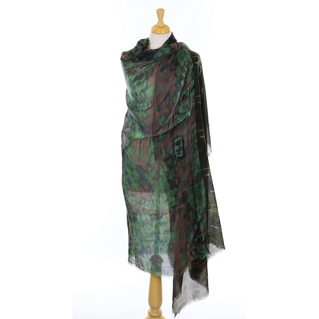 Pierre Louis Mascia Camouflage Print Cashmere Stole