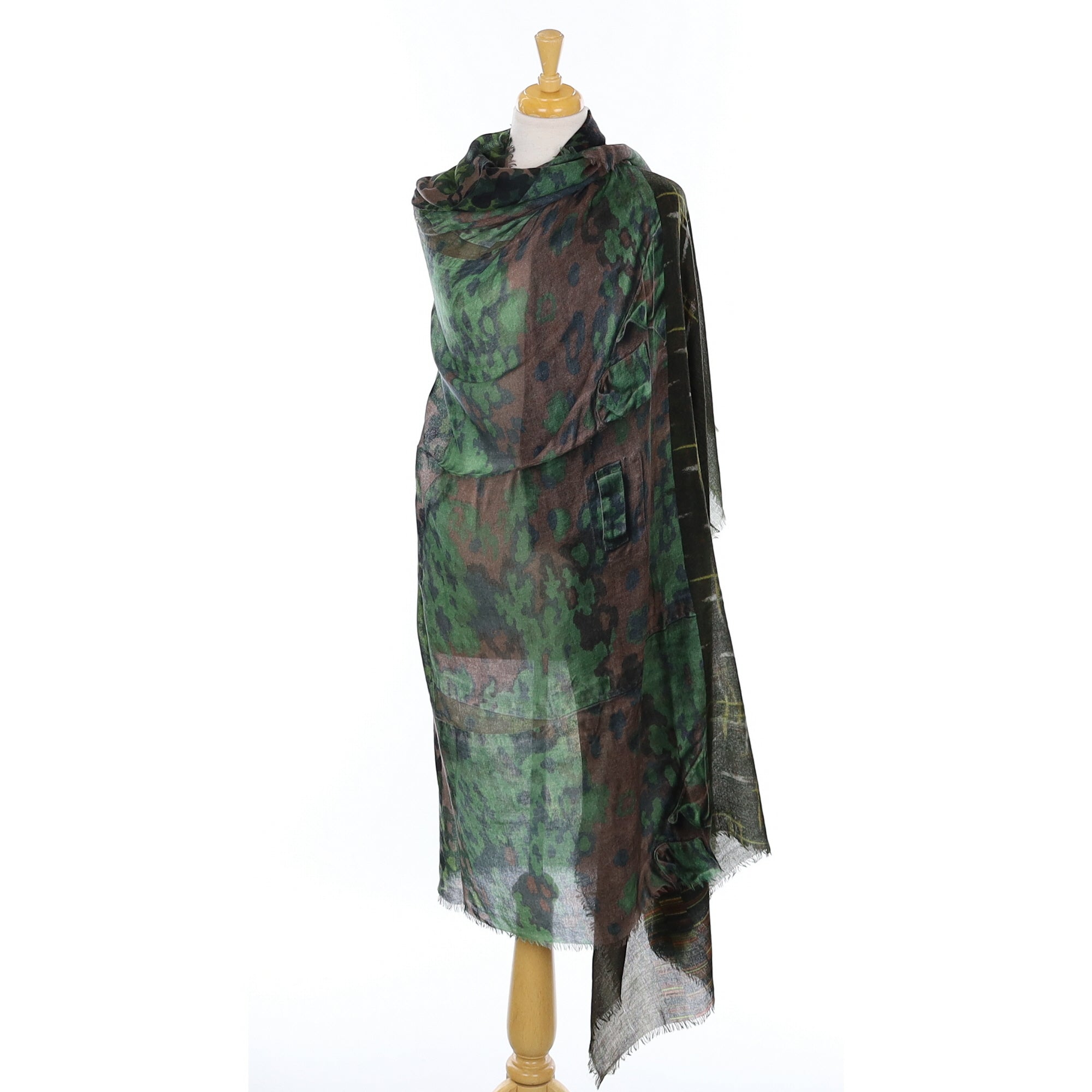 Pierre Louis Mascia Camouflage Print Cashmere Stole