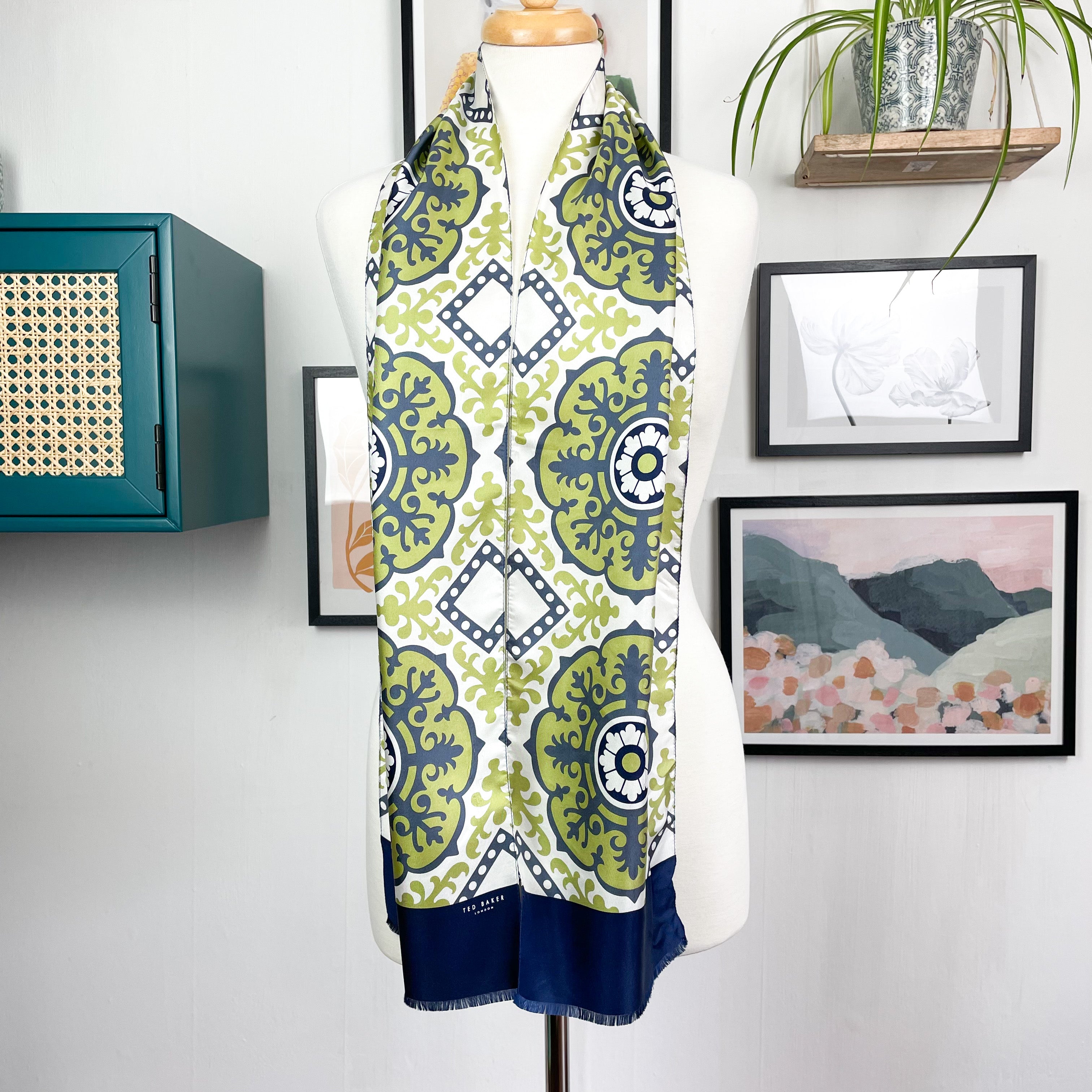 Ted Baker 1970s Style Silk Scarf