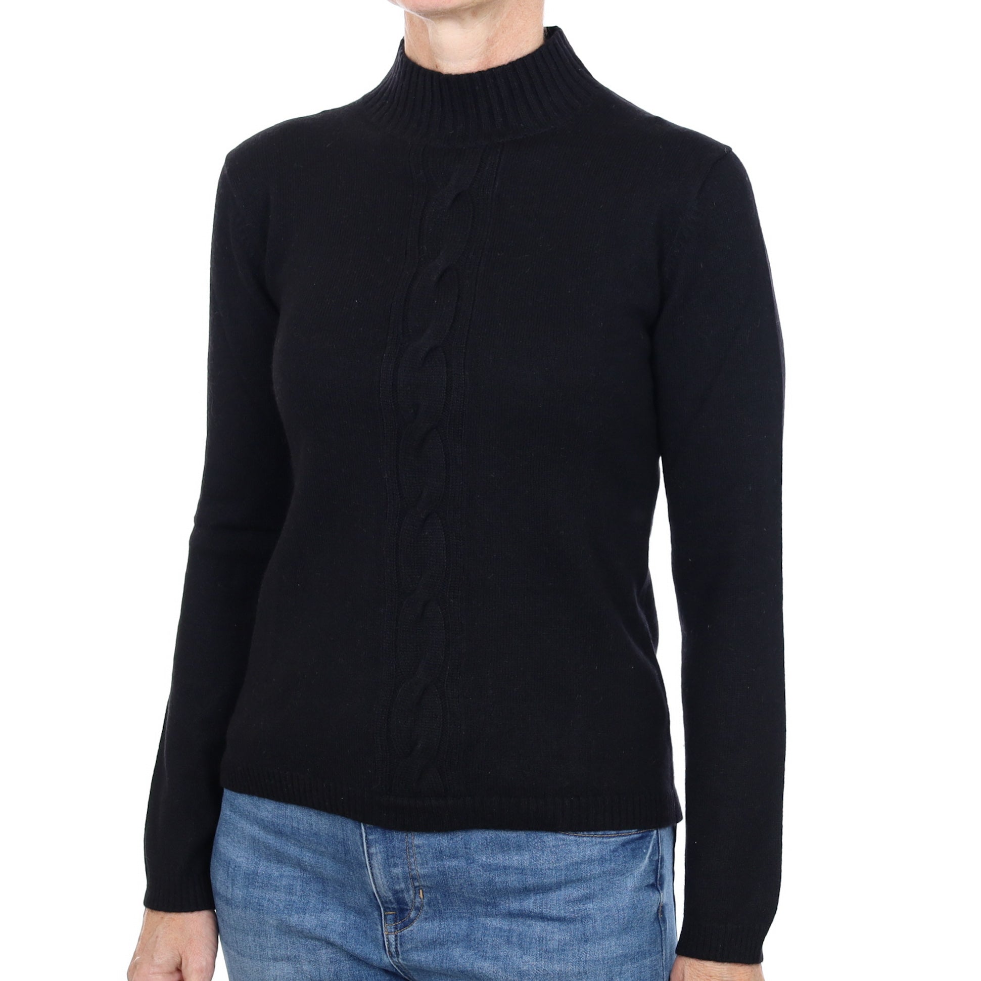 Black Cashmere Turtle Neck Jumper Small