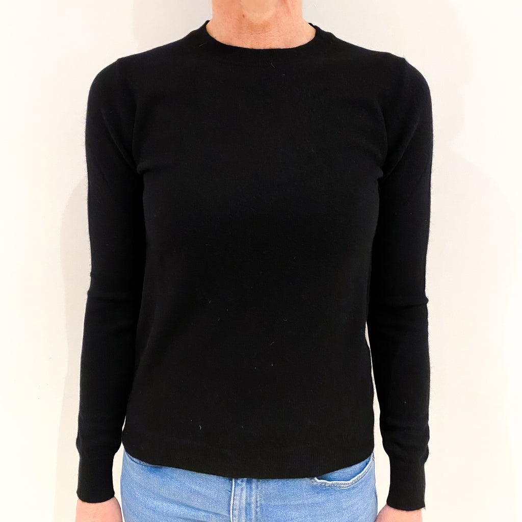 Black Cashmere Crew Neck Jumper Small
