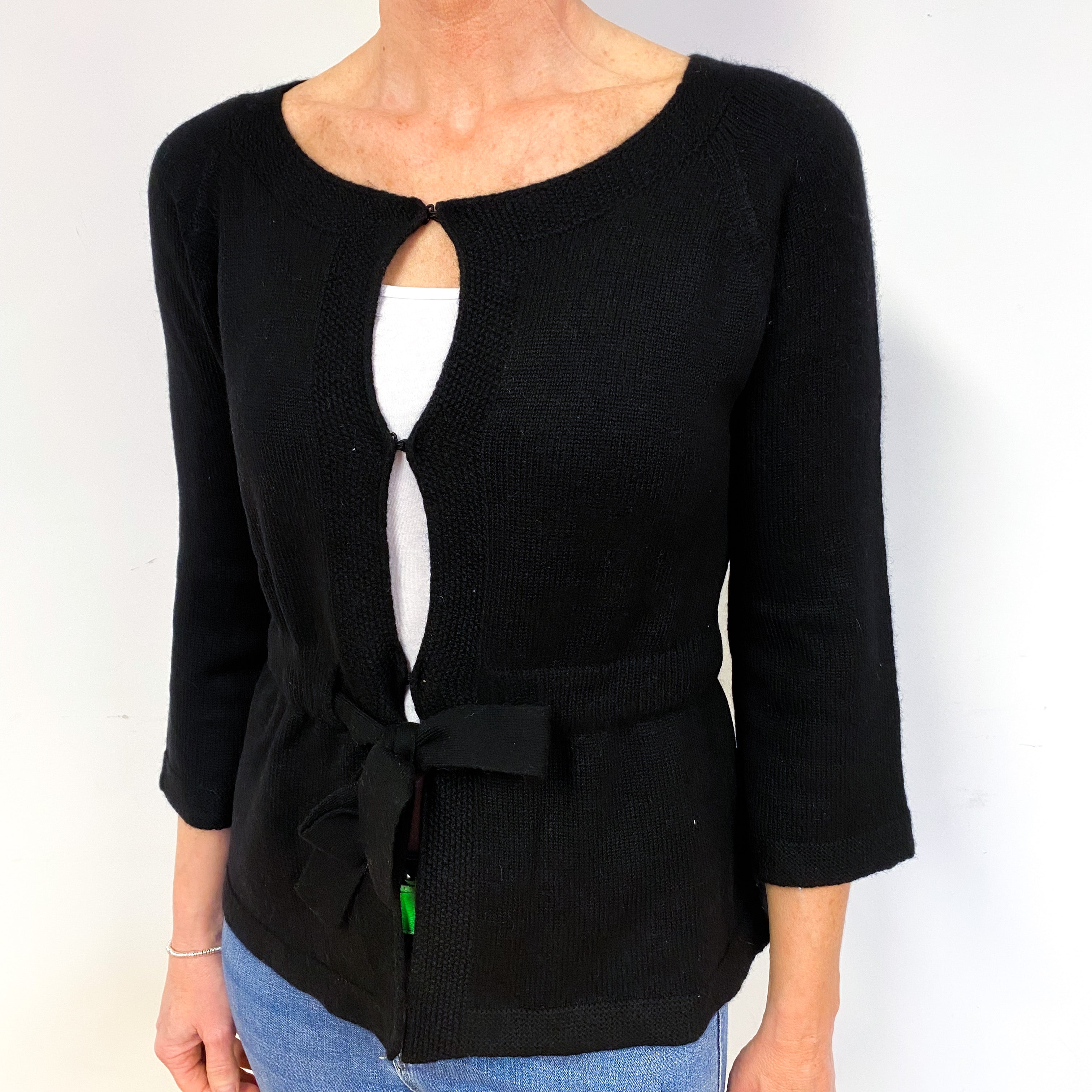 Black Cashmere Cardigan Medium