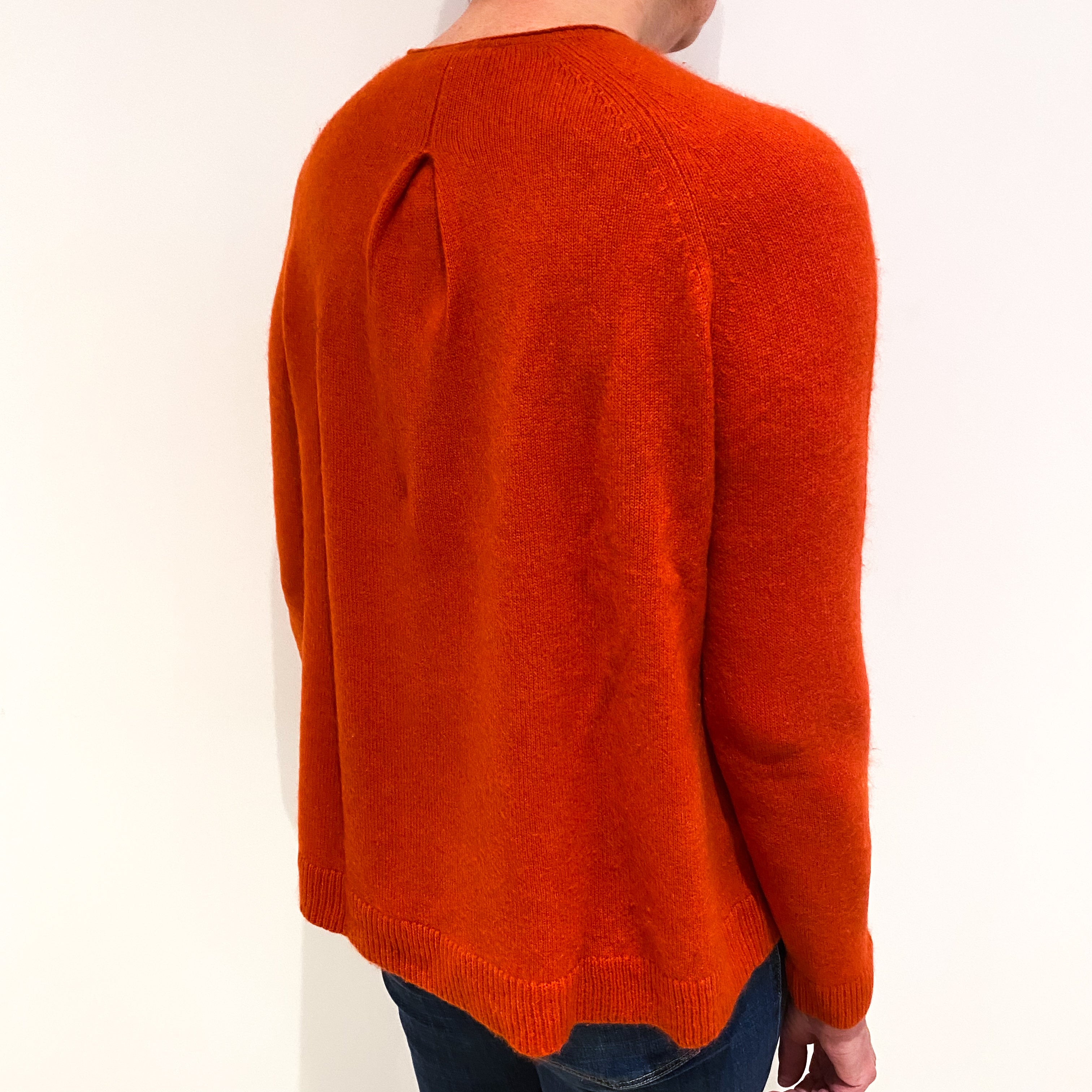Burnt Orange Cashmere Crew Neck Jumper Medium