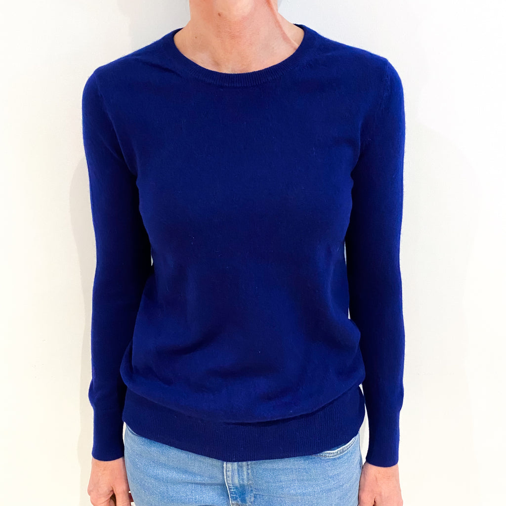 Indigo Blue Cashmere Crew Neck Jumper Small