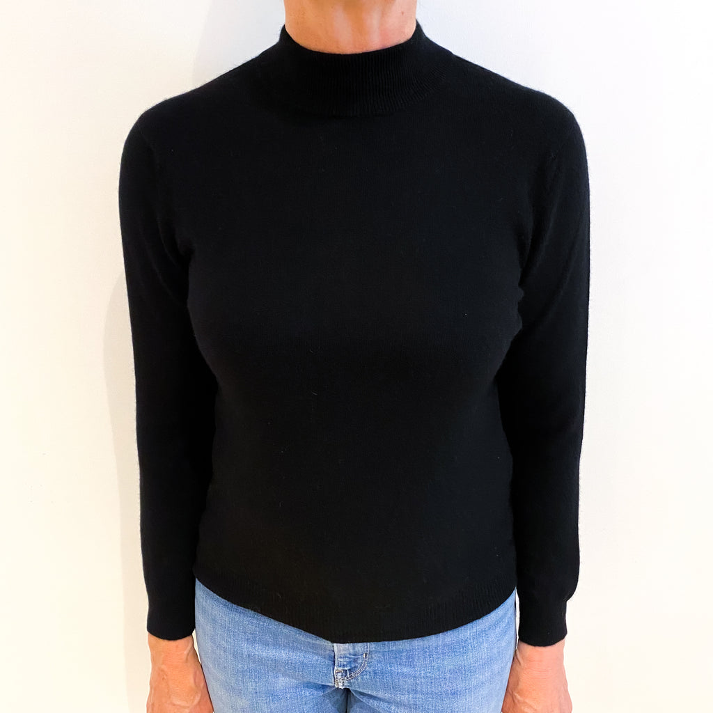 Black Cashmere Turtle Neck Jumper Medium