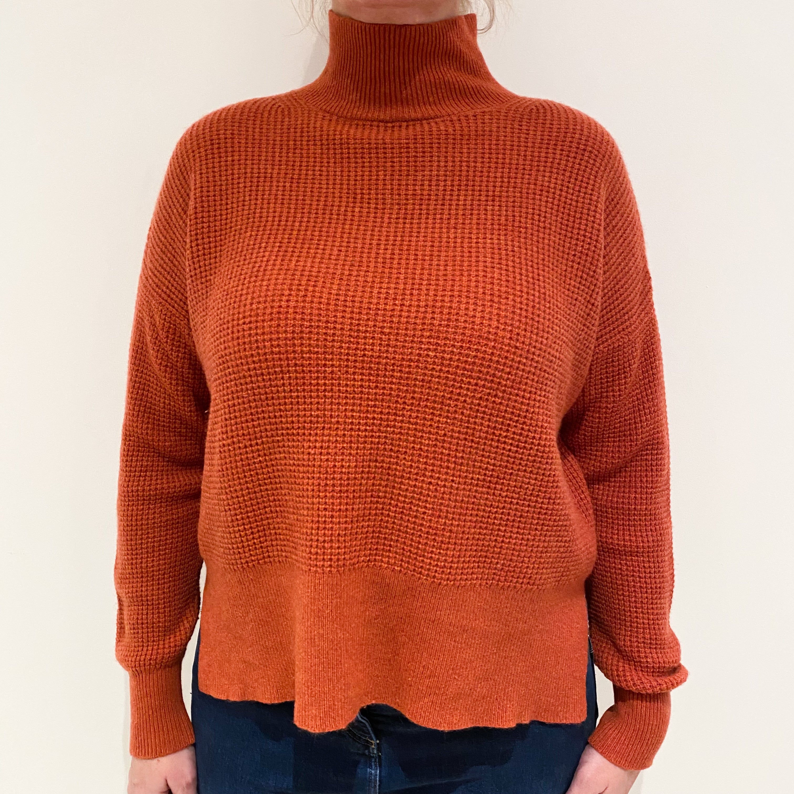 Everlane Burnt Orange Turtle Neck a Jumper Large