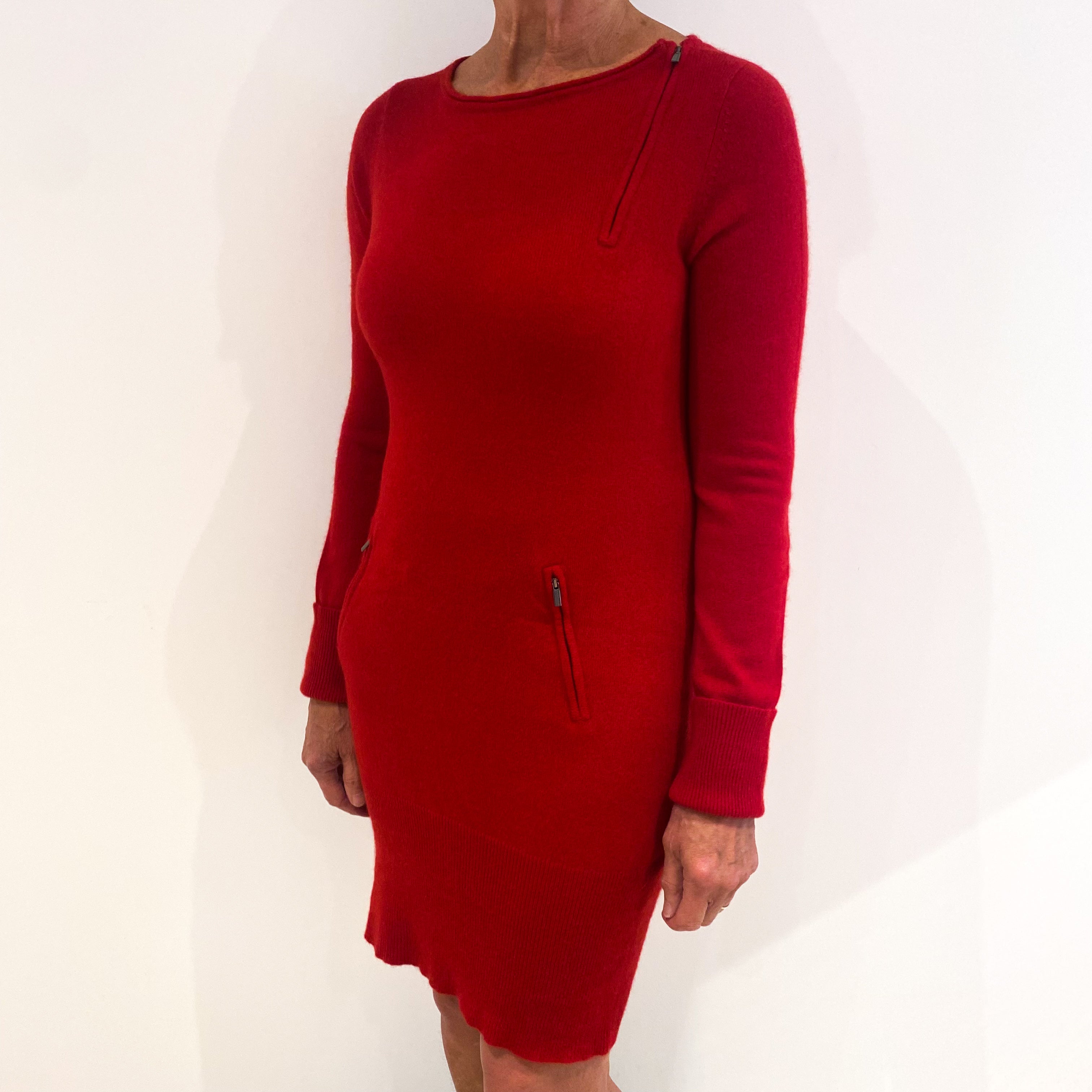 Scarlet Red Cashmere Dress Medium