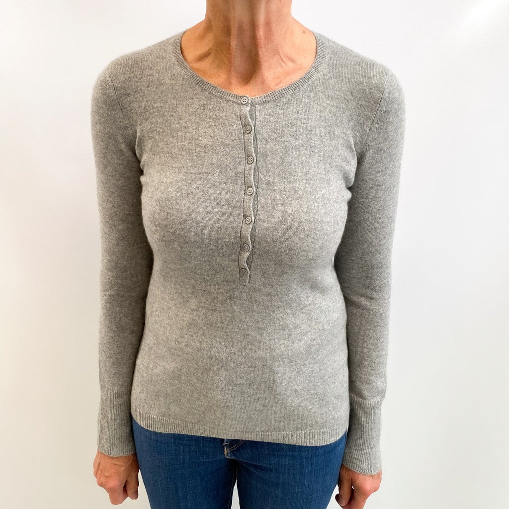 Smoke Grey Cashmere Crew Neck Jumper Medium
