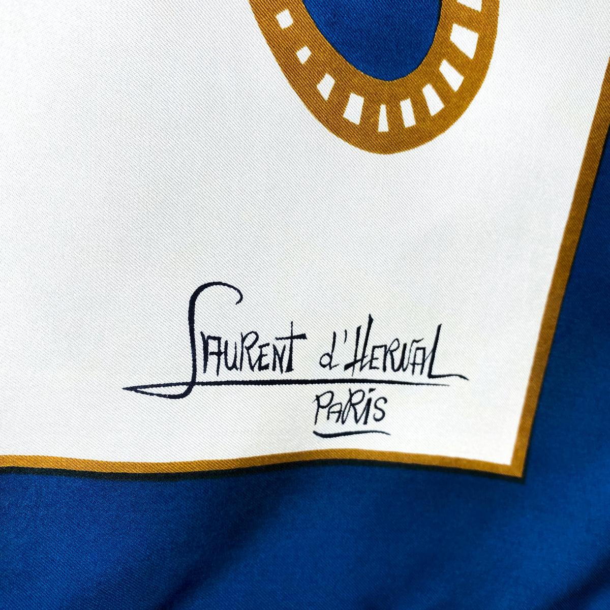 1970s Laurent D’ Herval French Vintage Silk Scarf