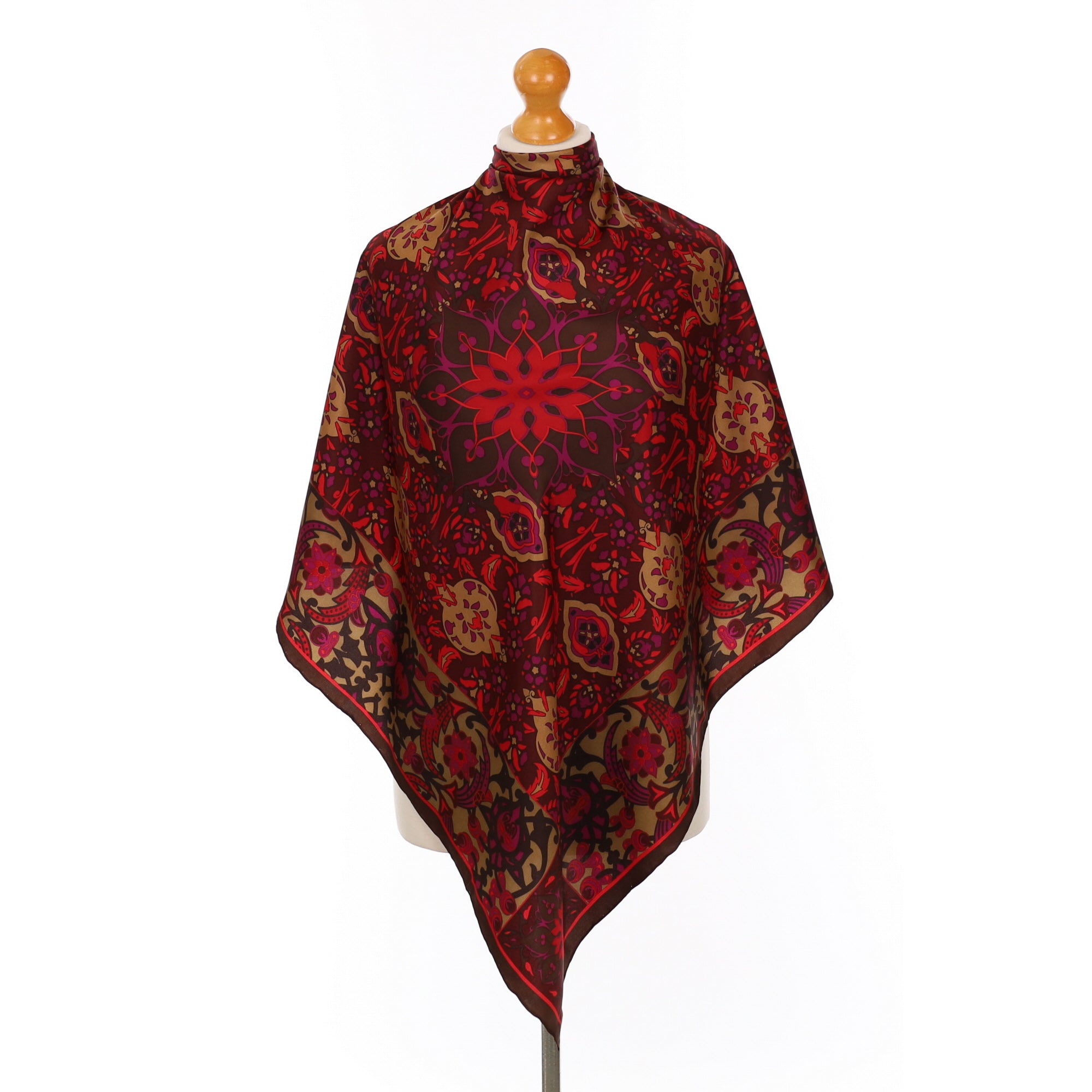 Jammers & Leufgen Dark Abstract Silk Scarf