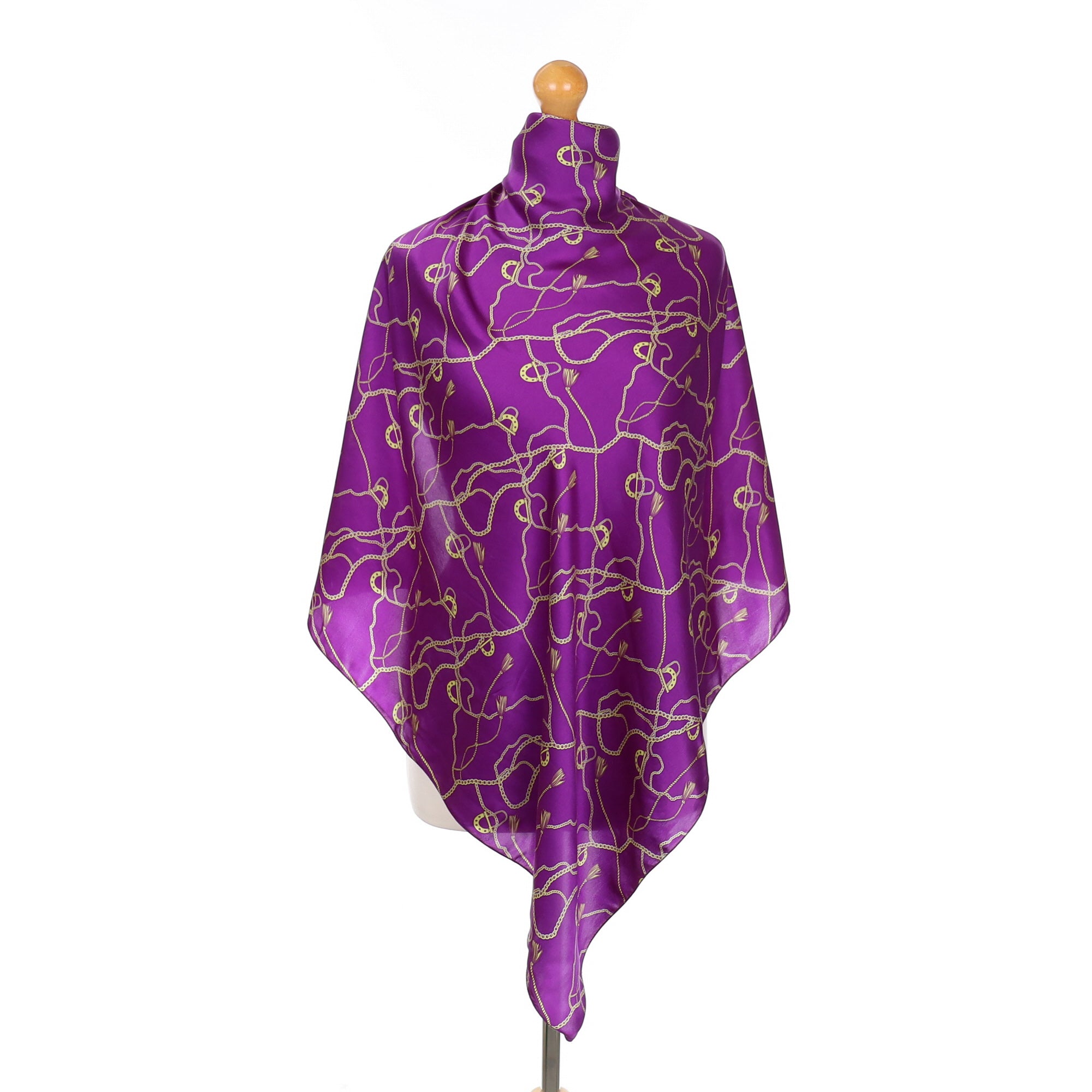 John Lewis Purple Chains Silk Scarf