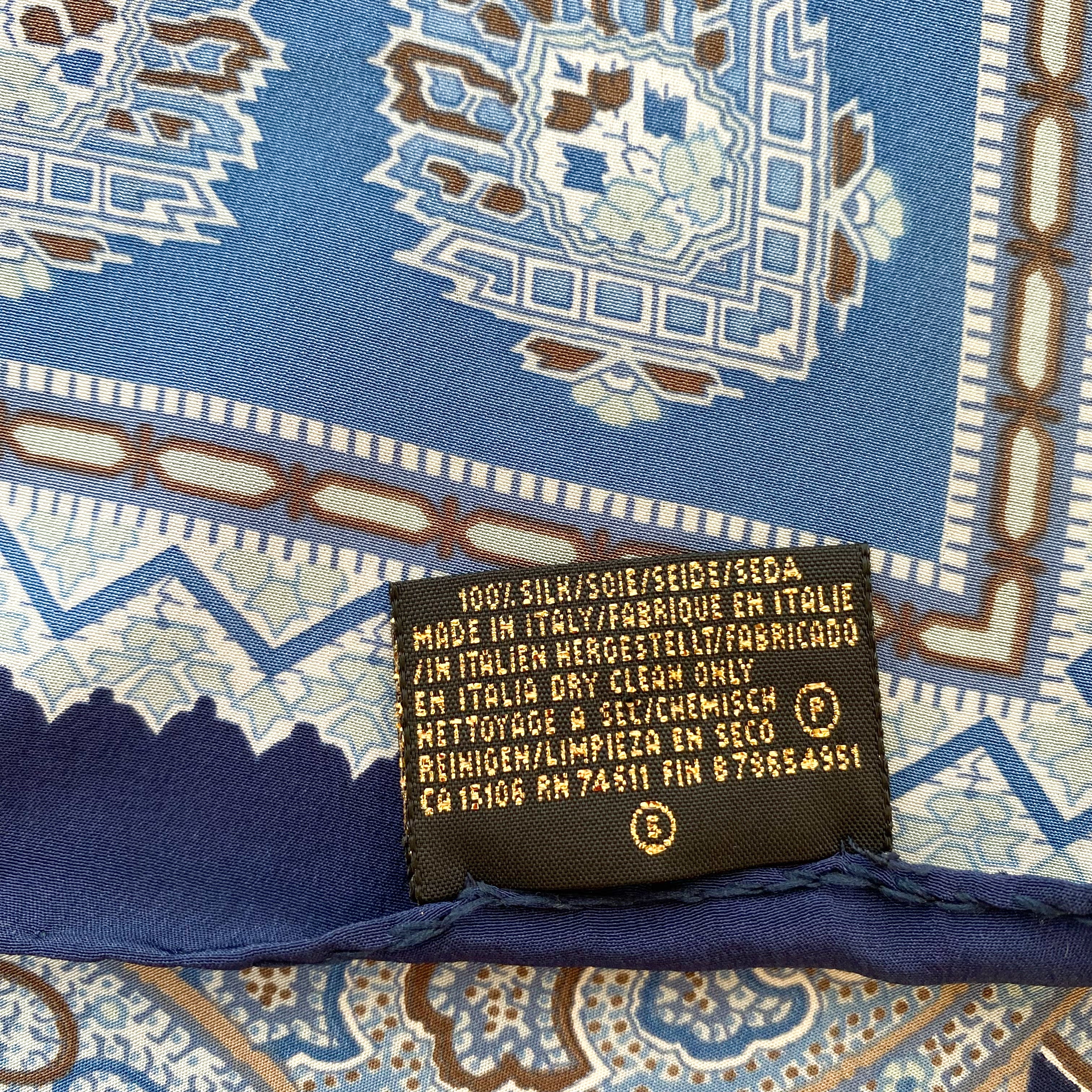 Italian Paisley Vintage Silk Scarf