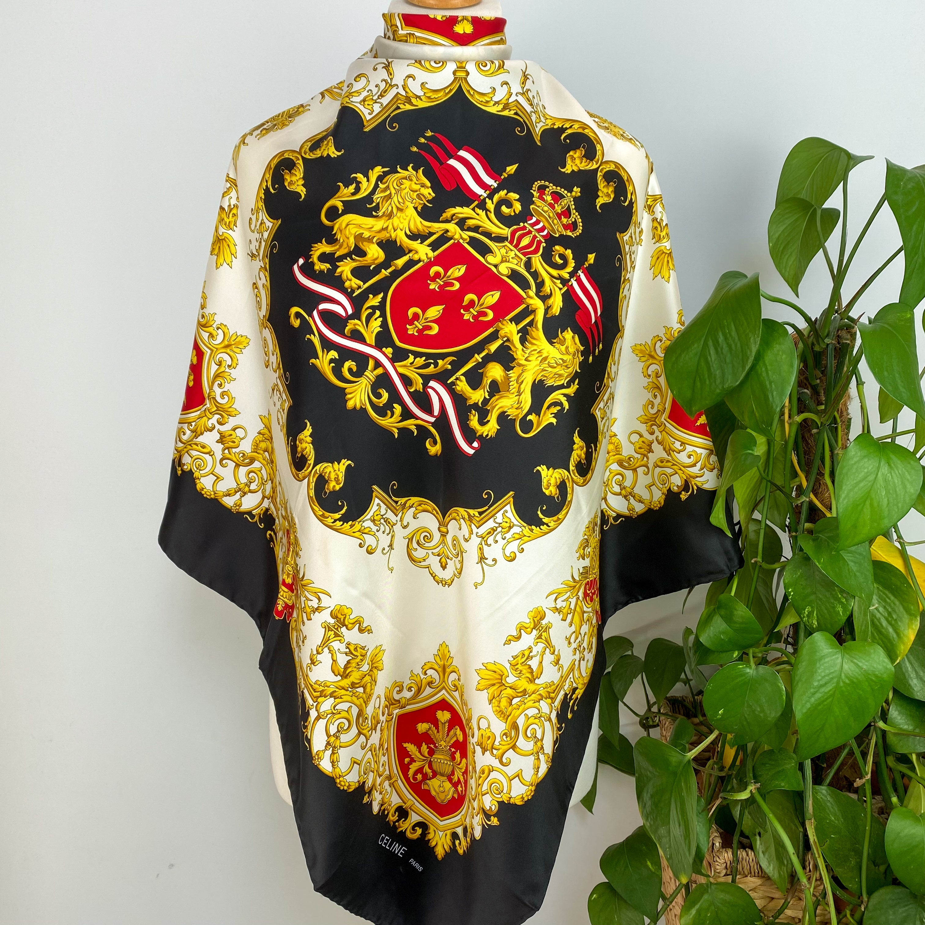 Celine Baroque Designer Silk Scarf