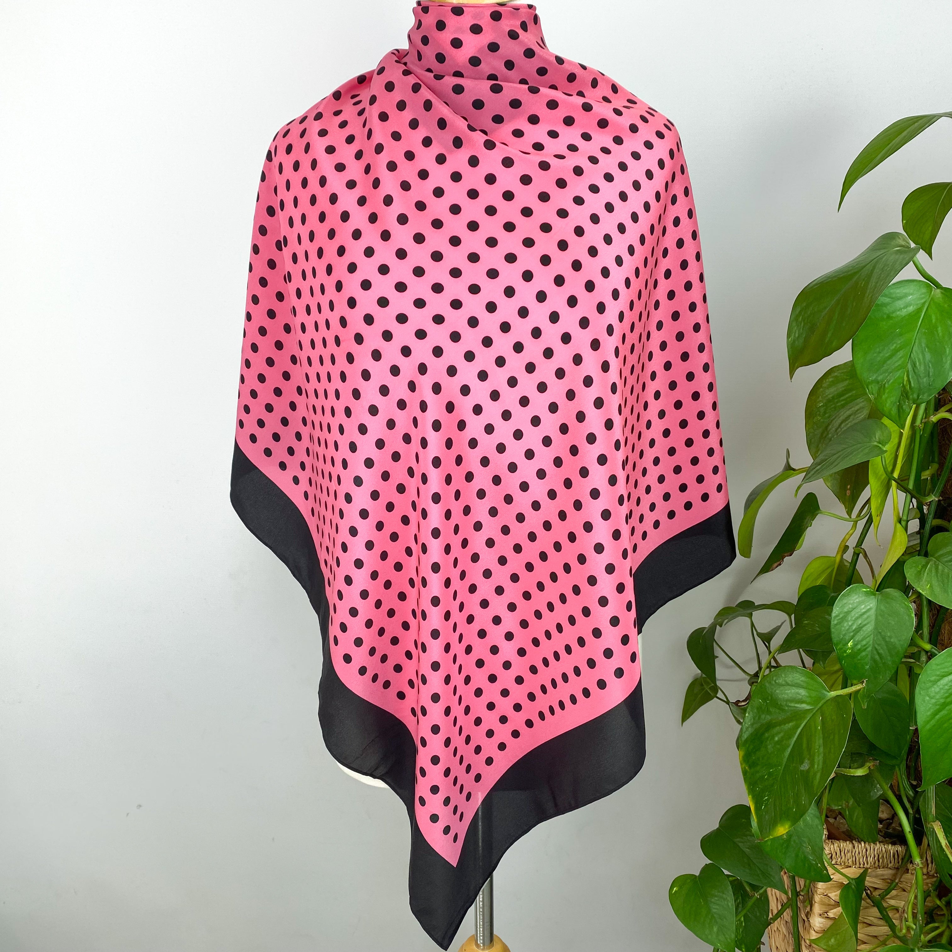 1980s Austin Reed Spotty Vintage Silk Scarf