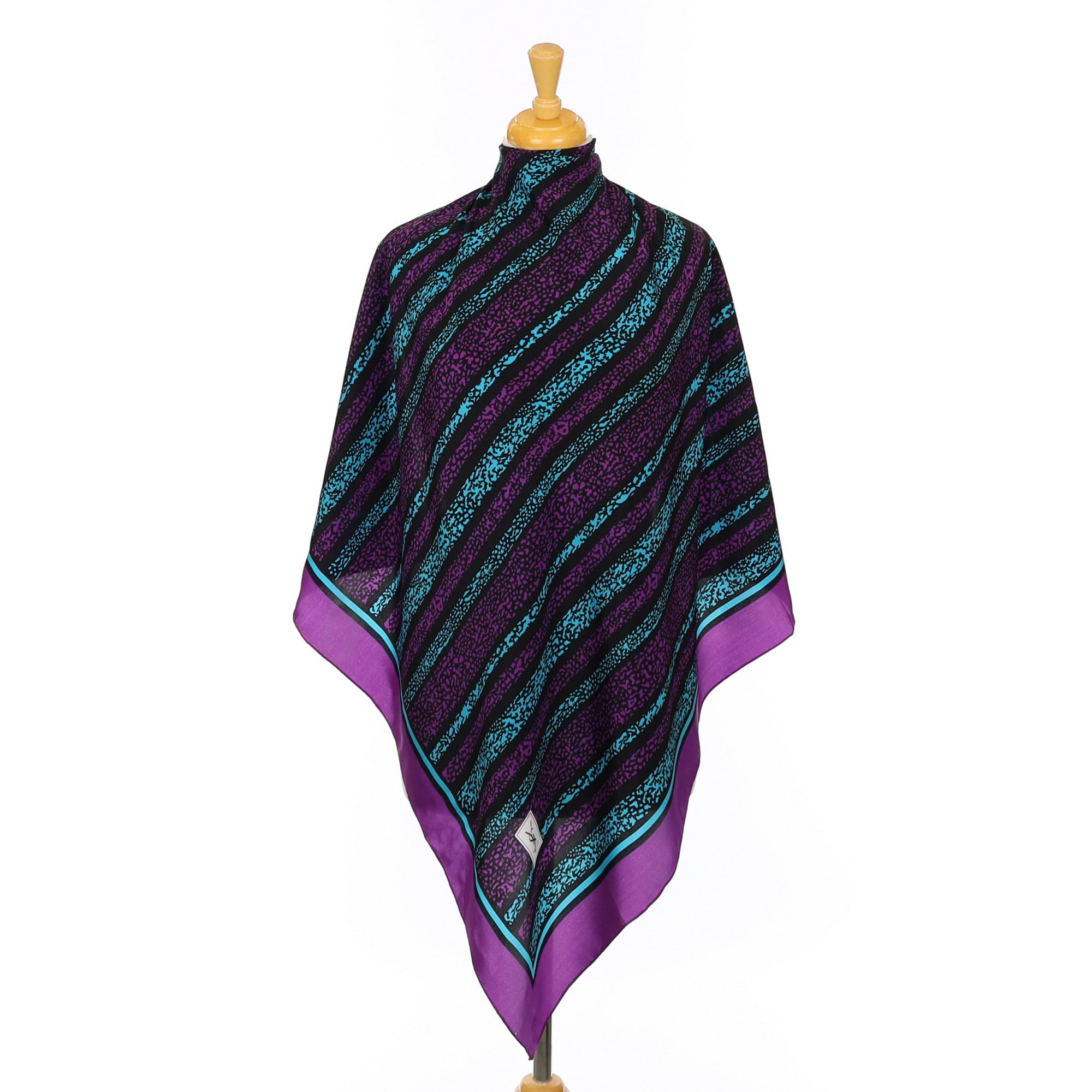 Brand New Boxed Yves Saint Laurent Striped Silk Scarf
