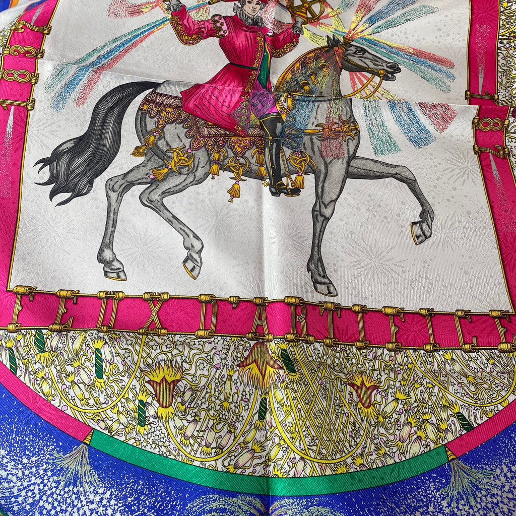Brand New Boxed Hermes Feux D’ artifice Silk Scarf
