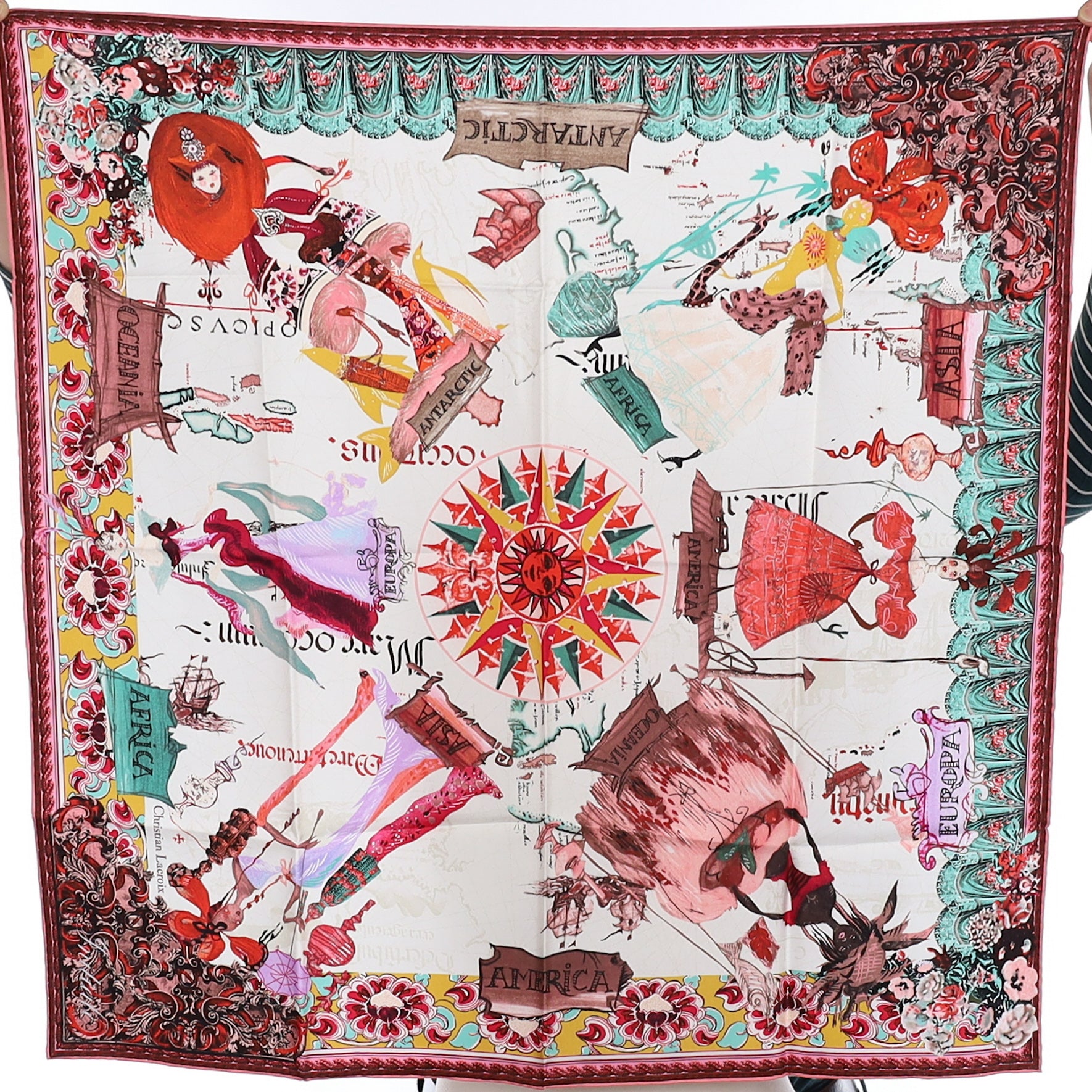 Brand New Boxed Christian Lacroix Silk Scarf