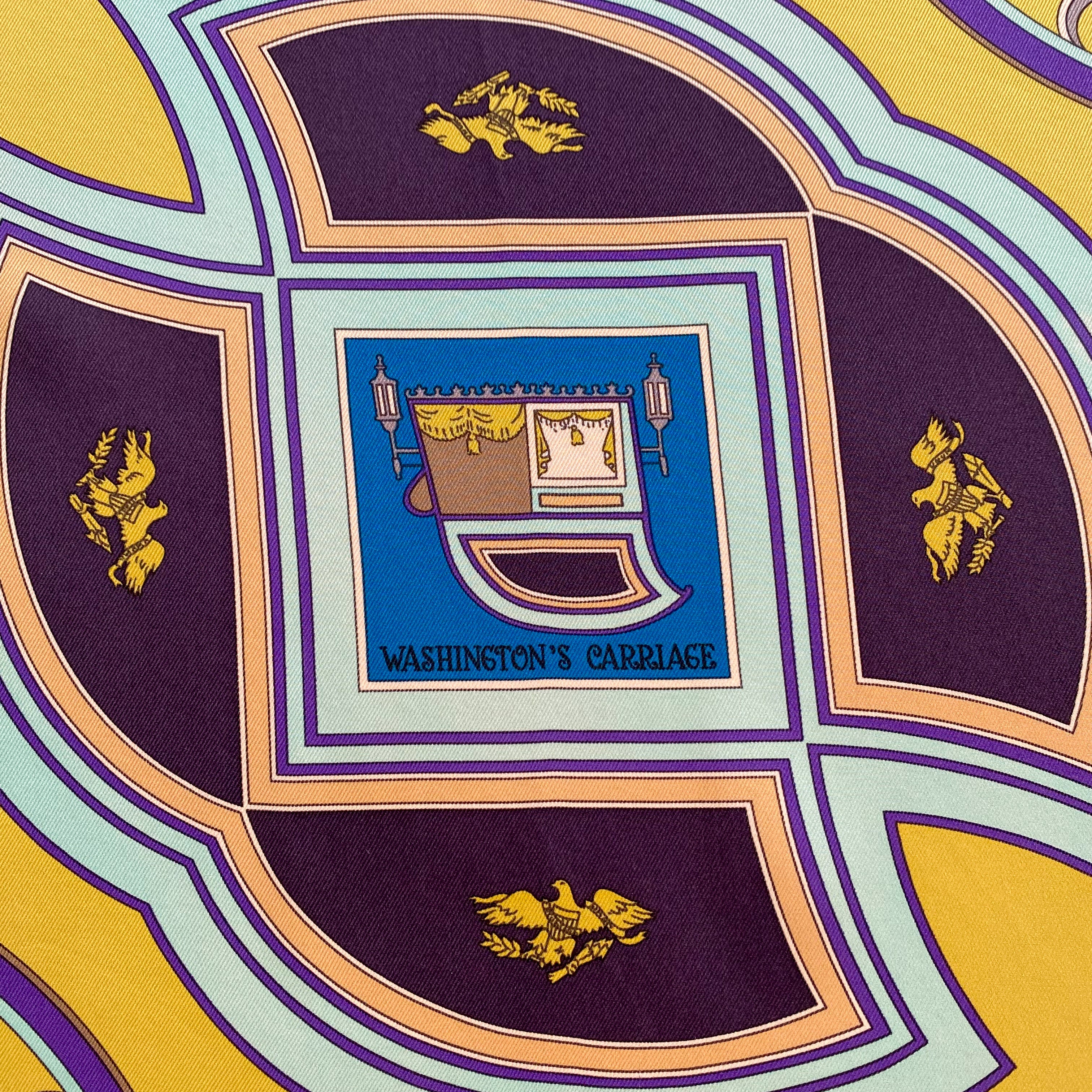 Hermès Washington’s Carriage 1978 Silk Scarf