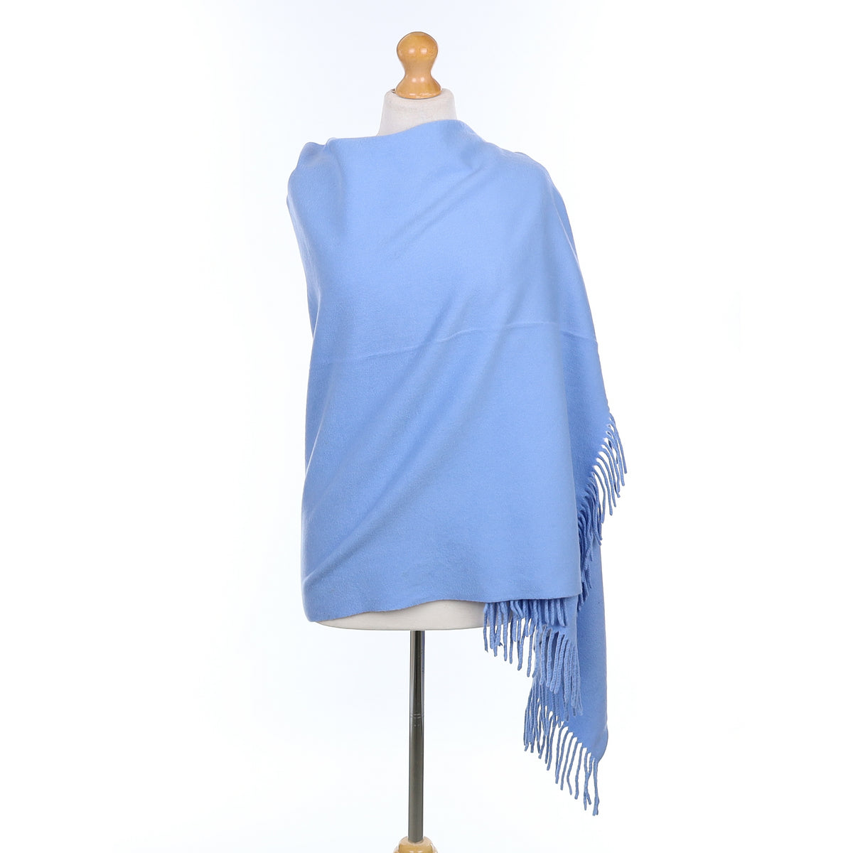 Scottish Sky Blue Cashmere Heavy Woven Wrap