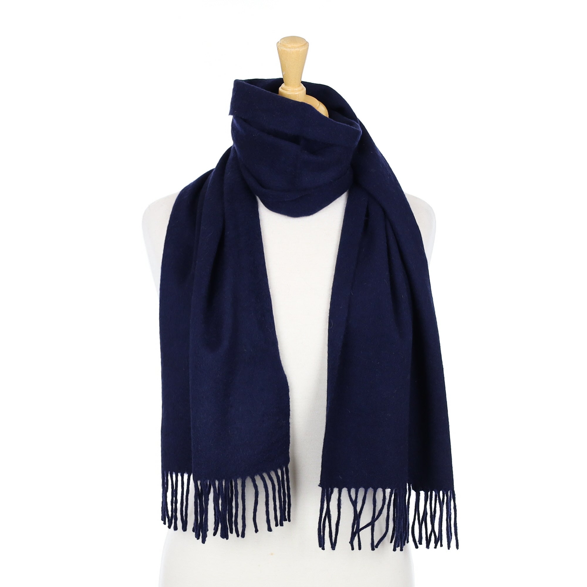 Navy Blue Cashmere Woven Scarf