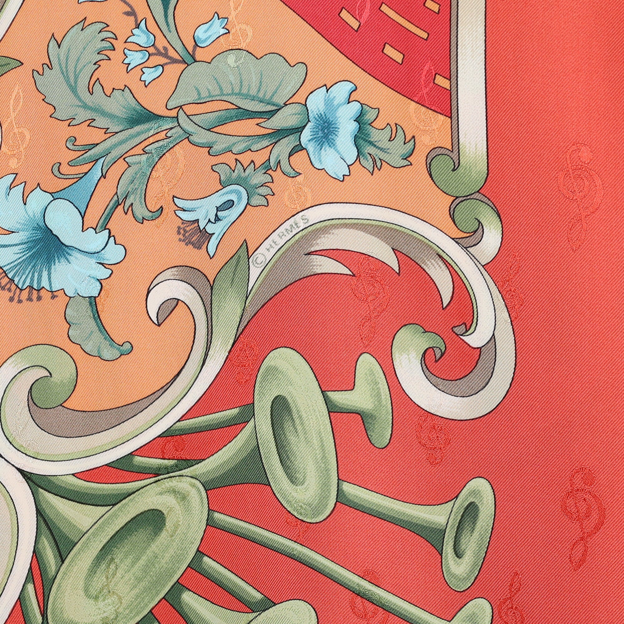 Hermès Orgauphone et Autres Mecaniques Silk Opera Scarf