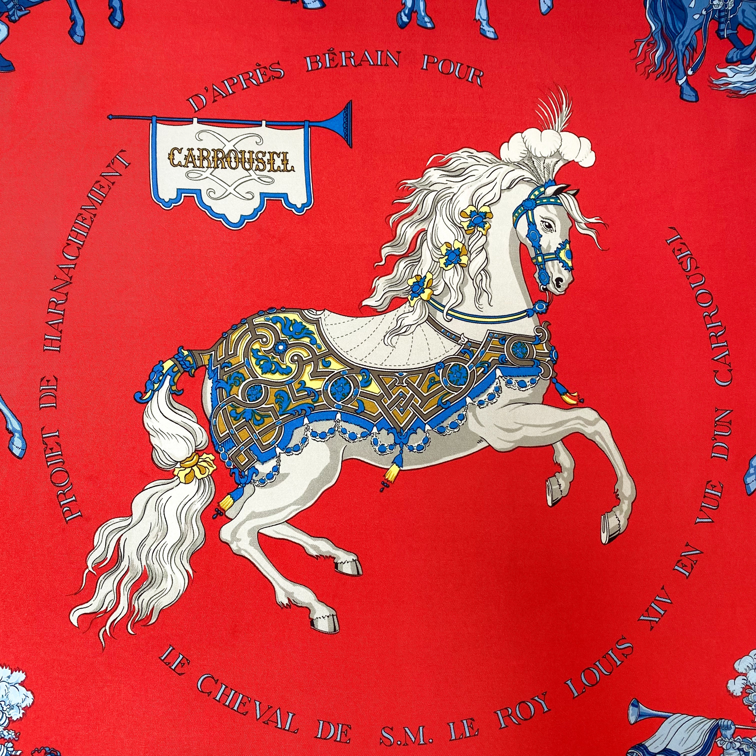 Boxed Hermès Carrousel Silk Scarf
