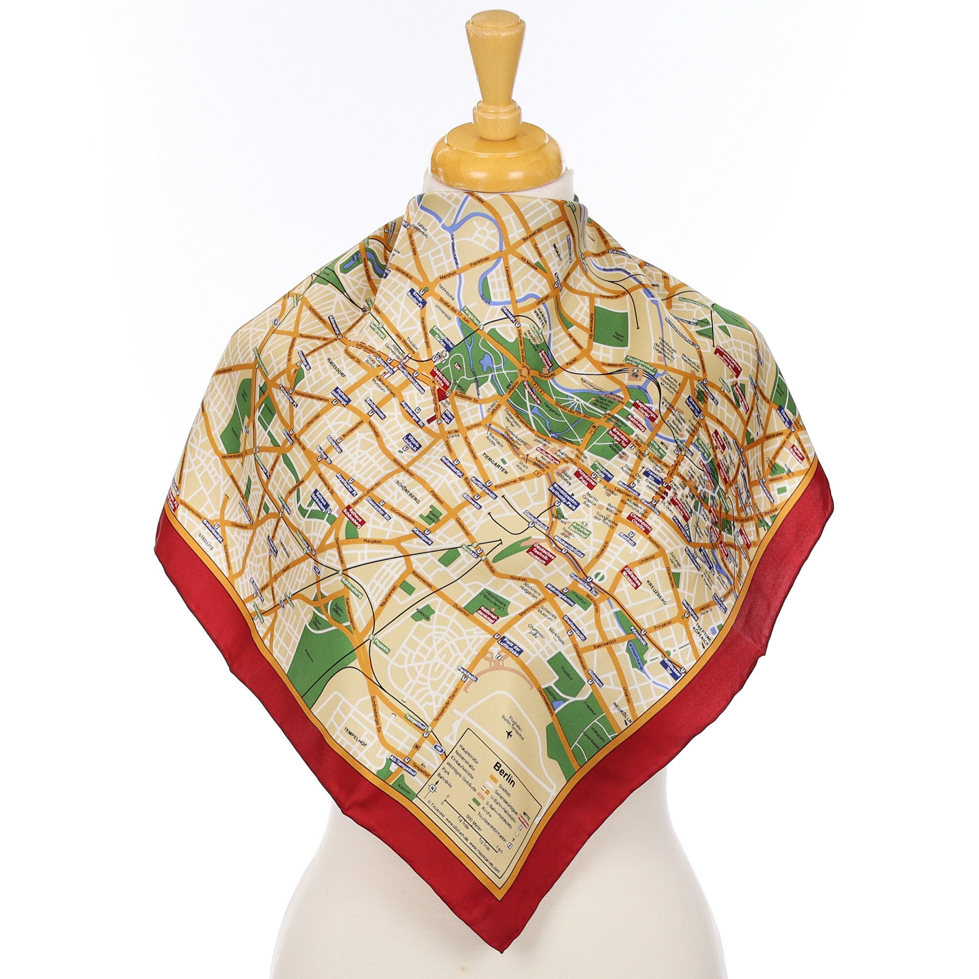 Brand New Berlin Map Silk Scarf