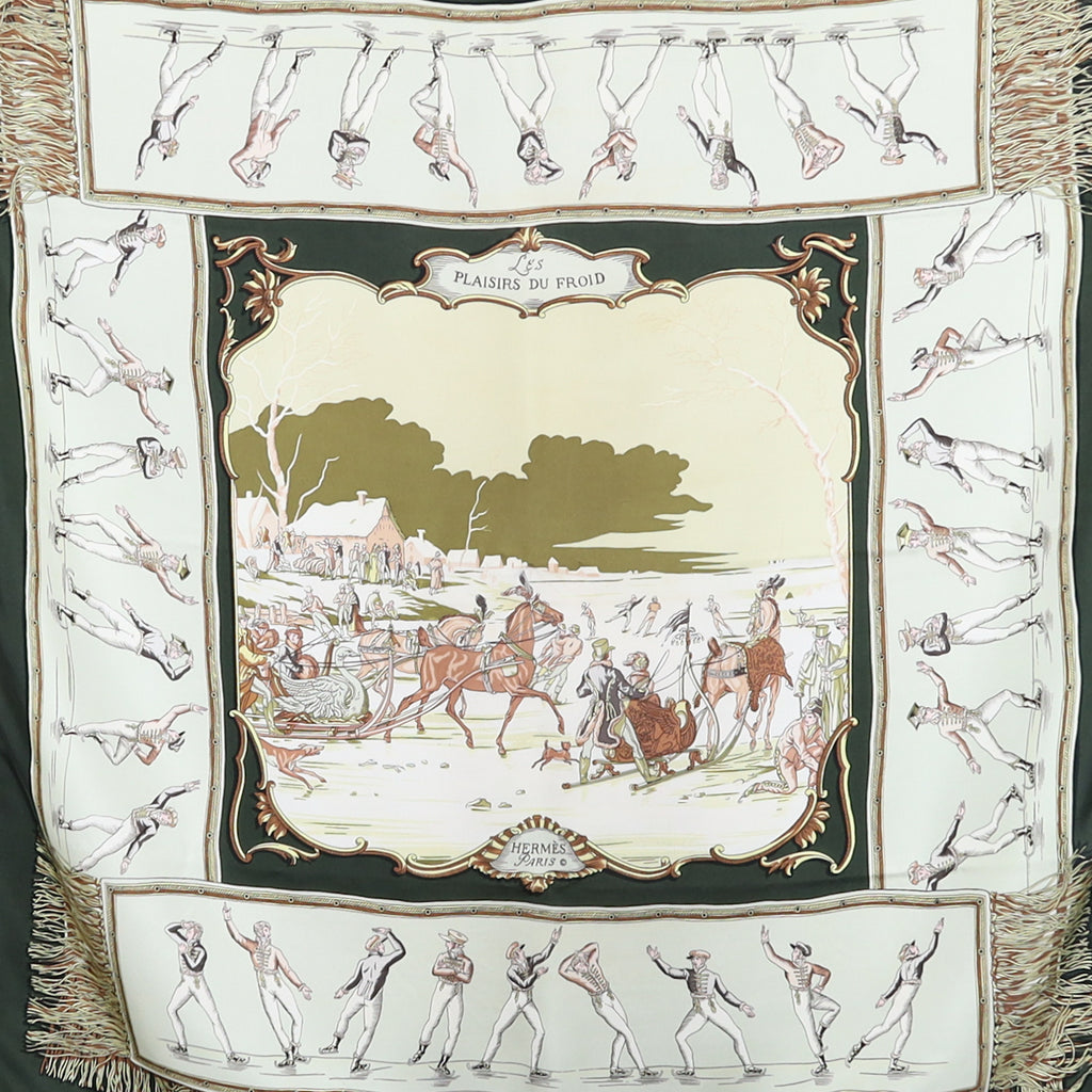 Hermès Plaisirs Du Froid Silk Scarf