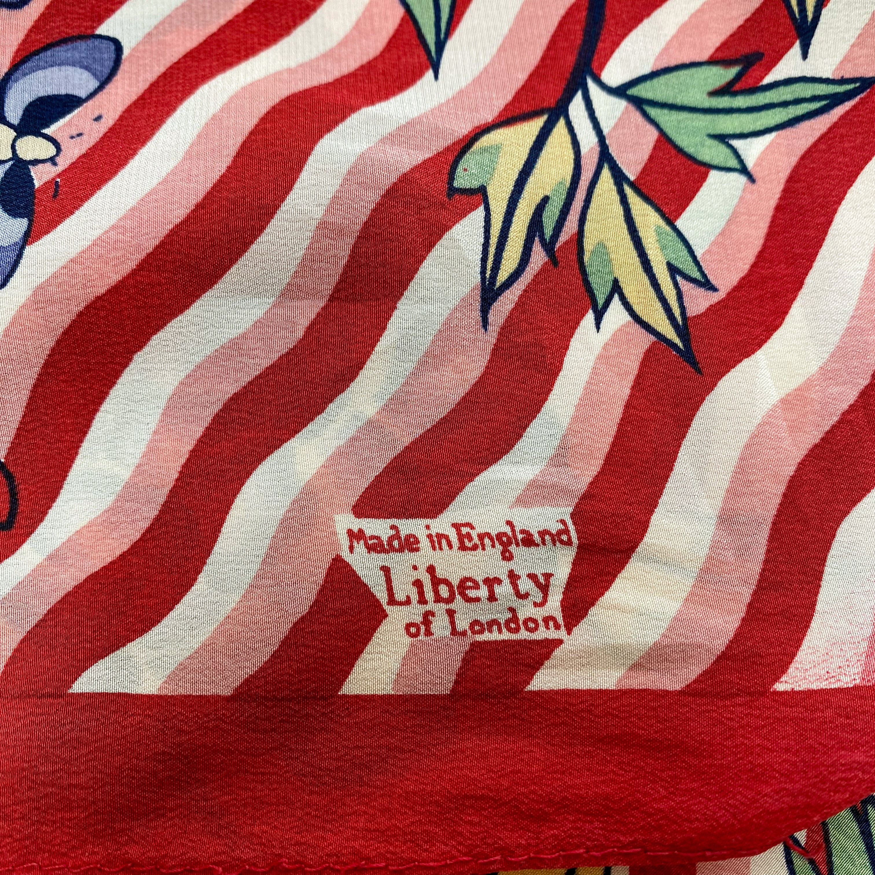 1970s Liberty Pussy Bow Silk Scarf